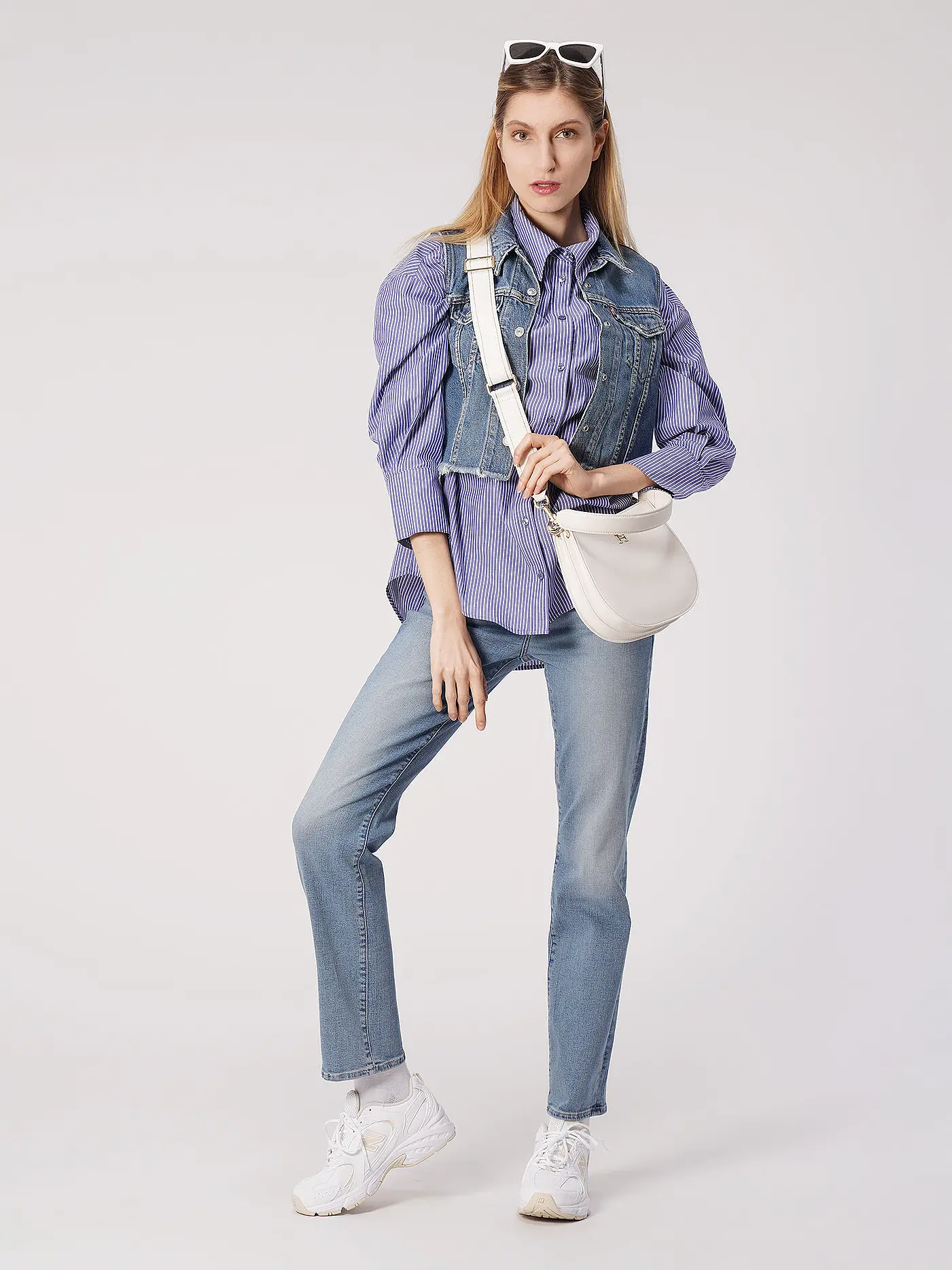 LEVI'S® | Jeansgilet Cropped Fit | blau