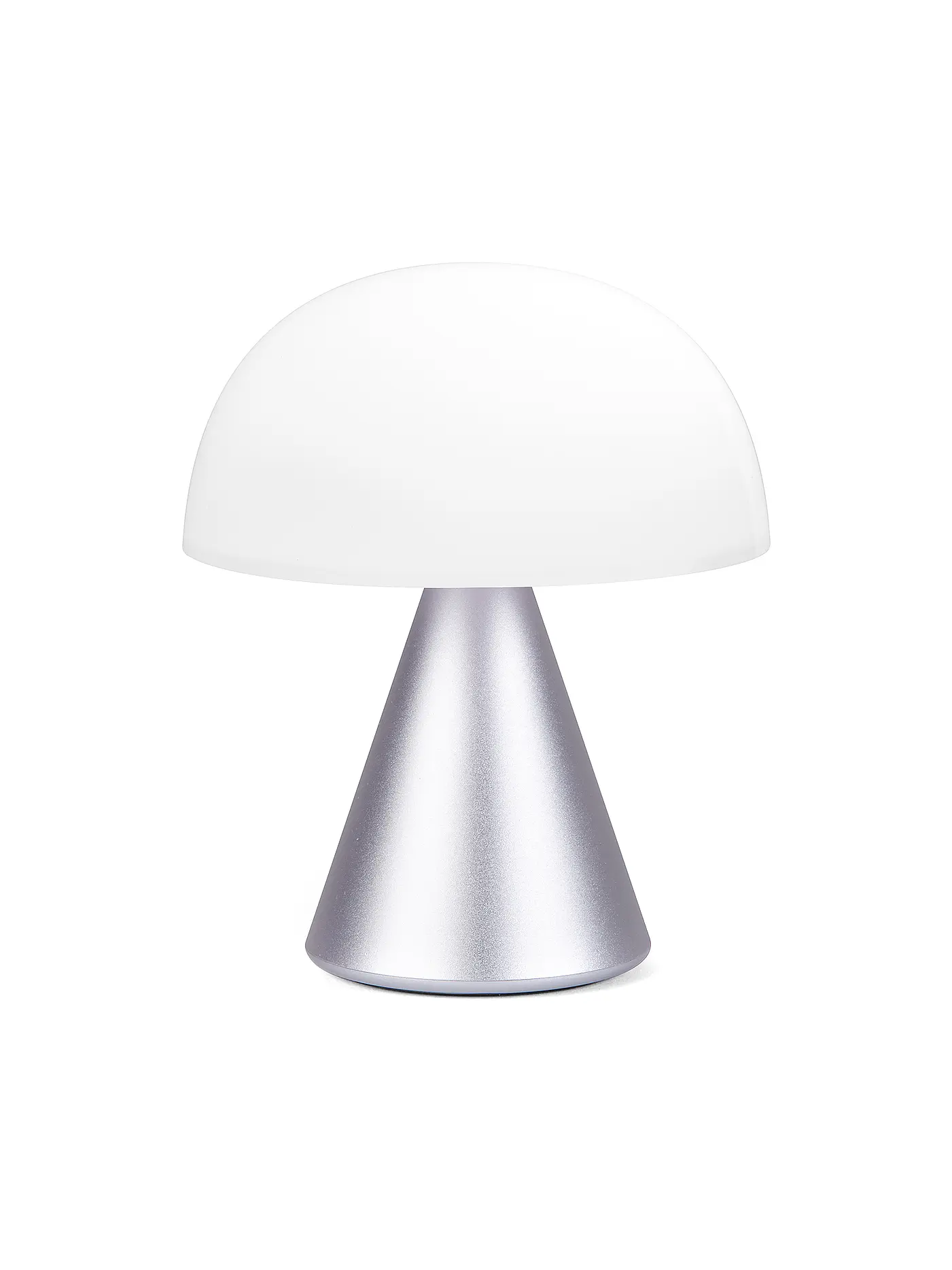 LEXON | LED Lampe MINA M 11cm Alu Finish | silber