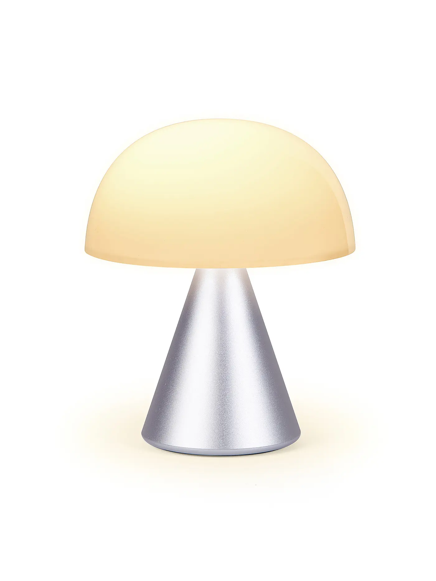 LEXON | LED Lampe MINA M 11cm Alu Finish | silber