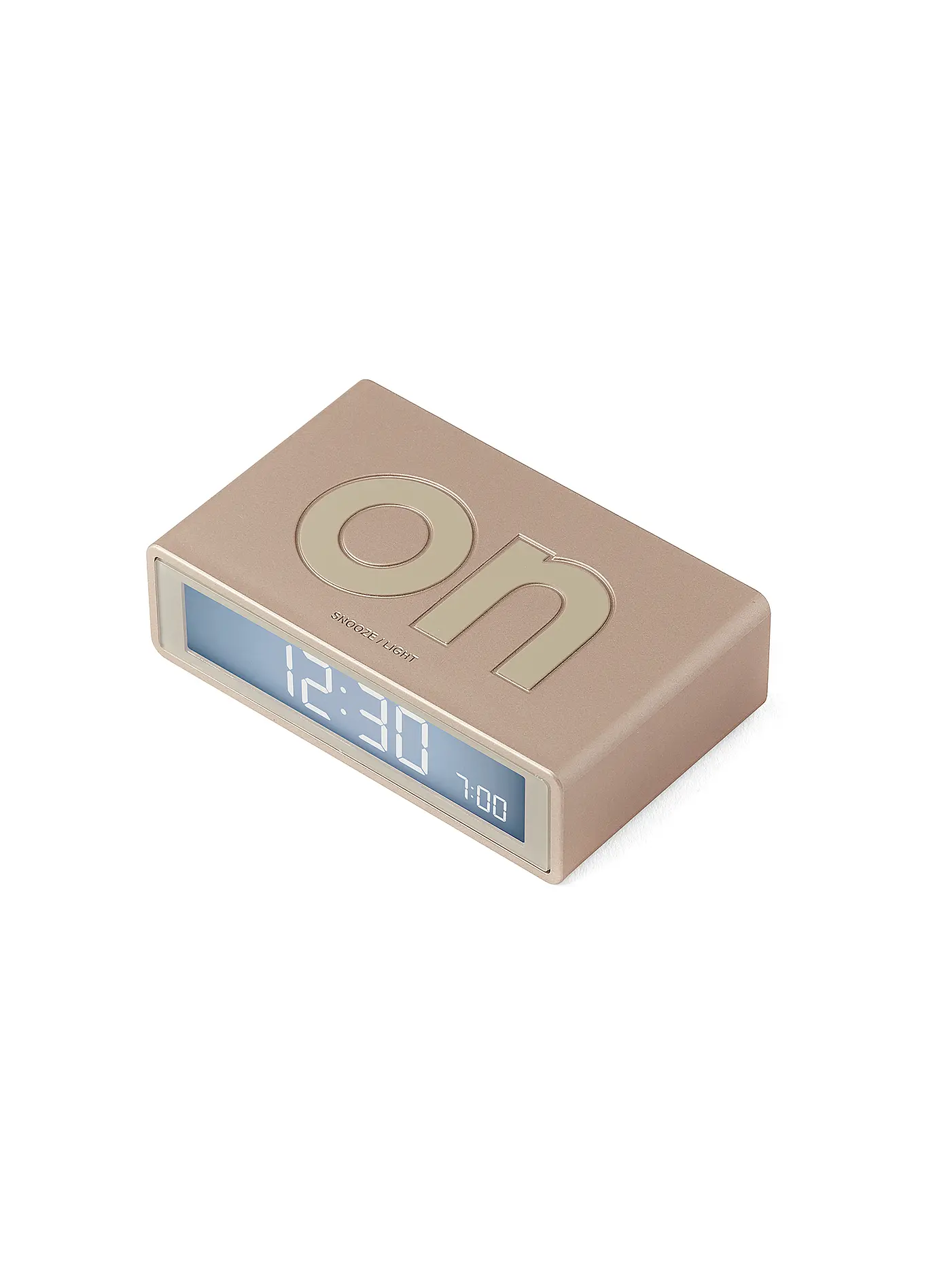 LEXON | Wecker FLIP+ 10x6,5cm Rubber Gold | gold