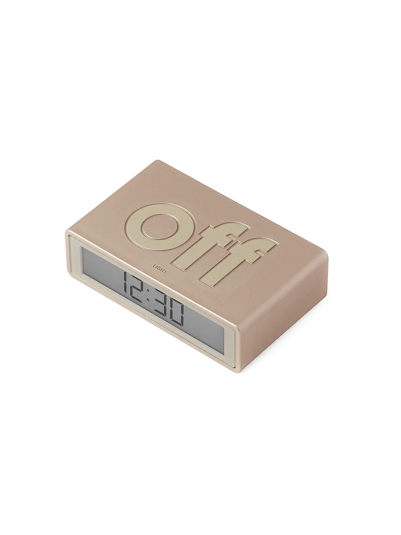LEXON | Wecker FLIP+ 10x6,5cm Rubber Gold | gold