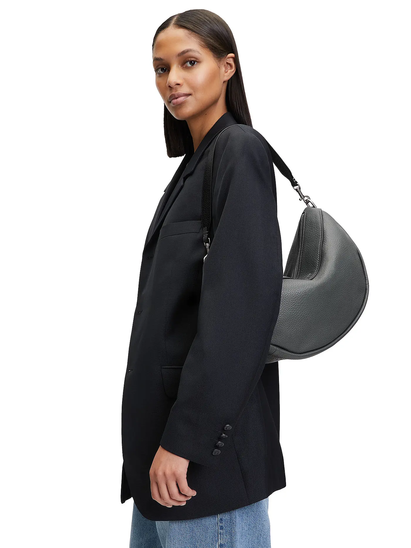 LIEBESKIND BERLIN | Ledertasche - Hobobag | schwarz