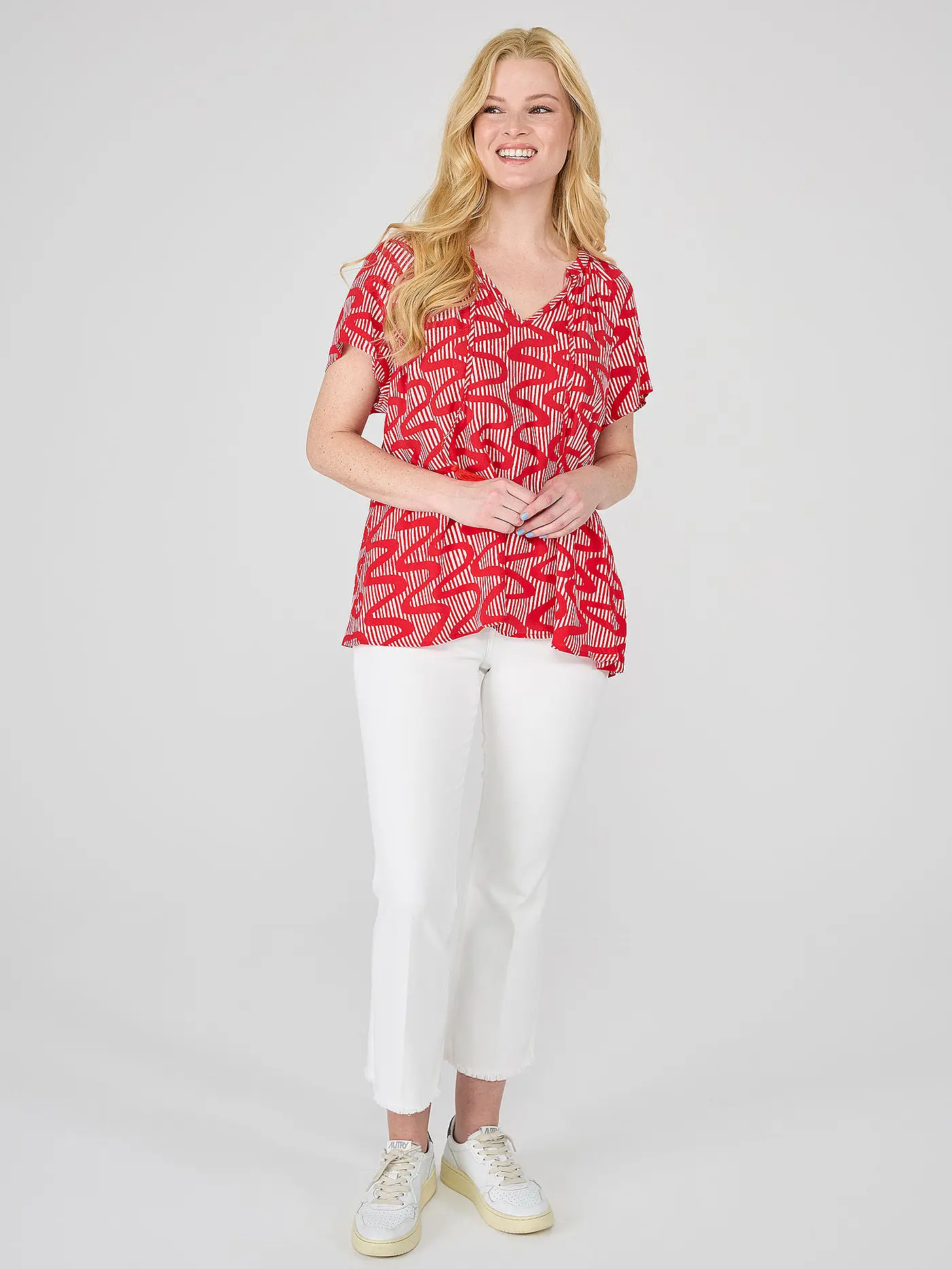 LIEBLINGSSTÜCK | Jeans Flared Fit 7/8 ONE OF USH | weiss