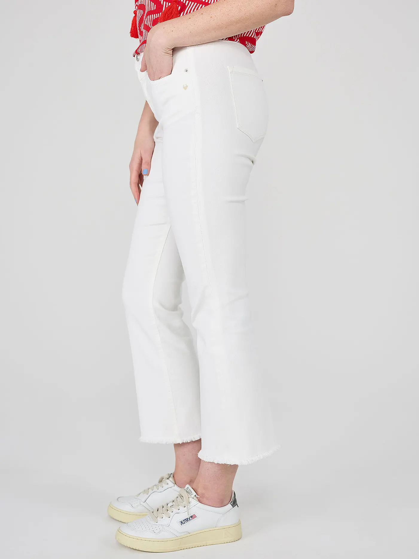 LIEBLINGSSTÜCK | Jeans Flared Fit 7/8 ONE OF USH | weiss