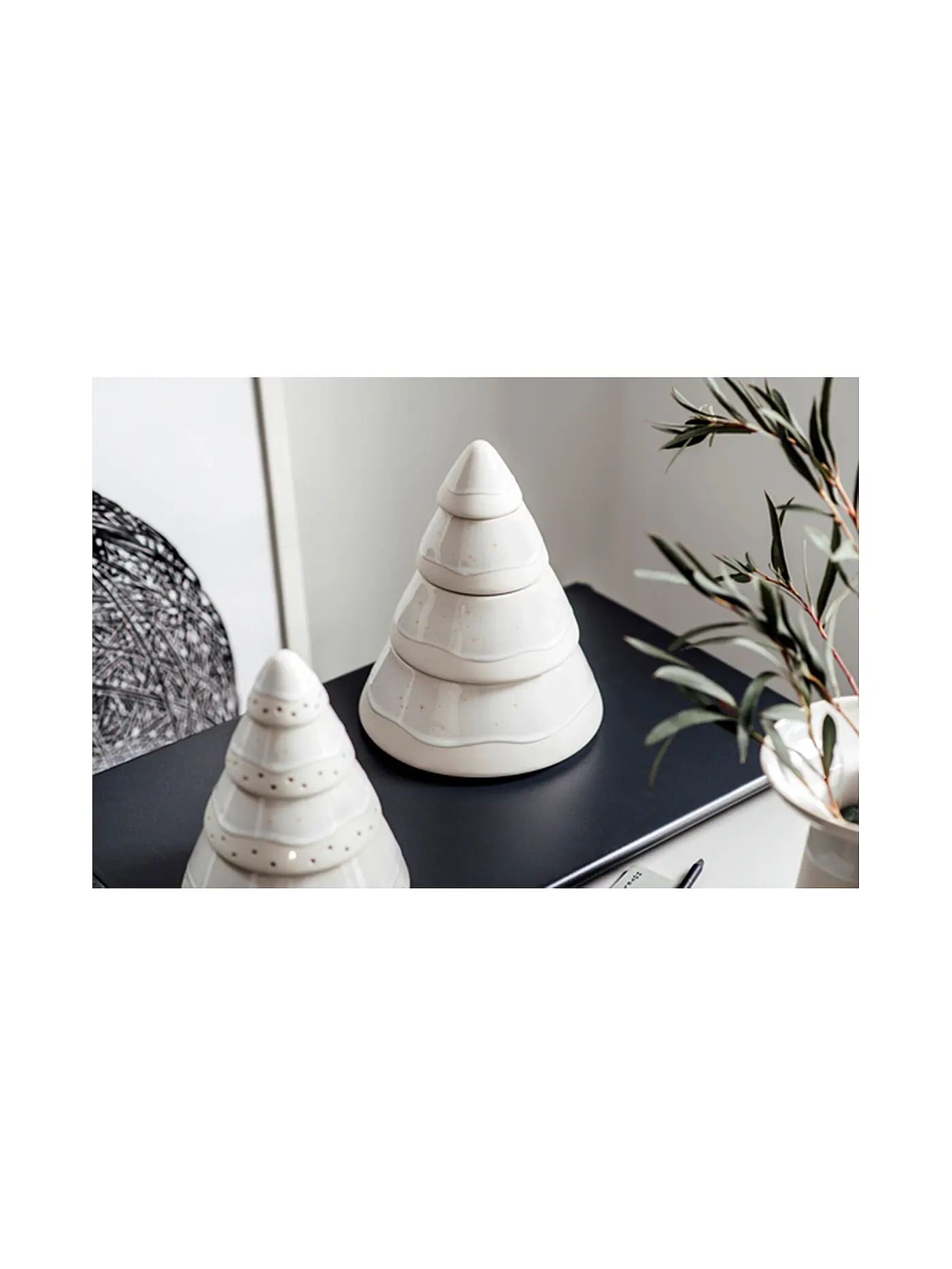LIKE BY VILLEROY & BOCH | Dose Baum WINTER GLOW 18x18x22cm | weiss