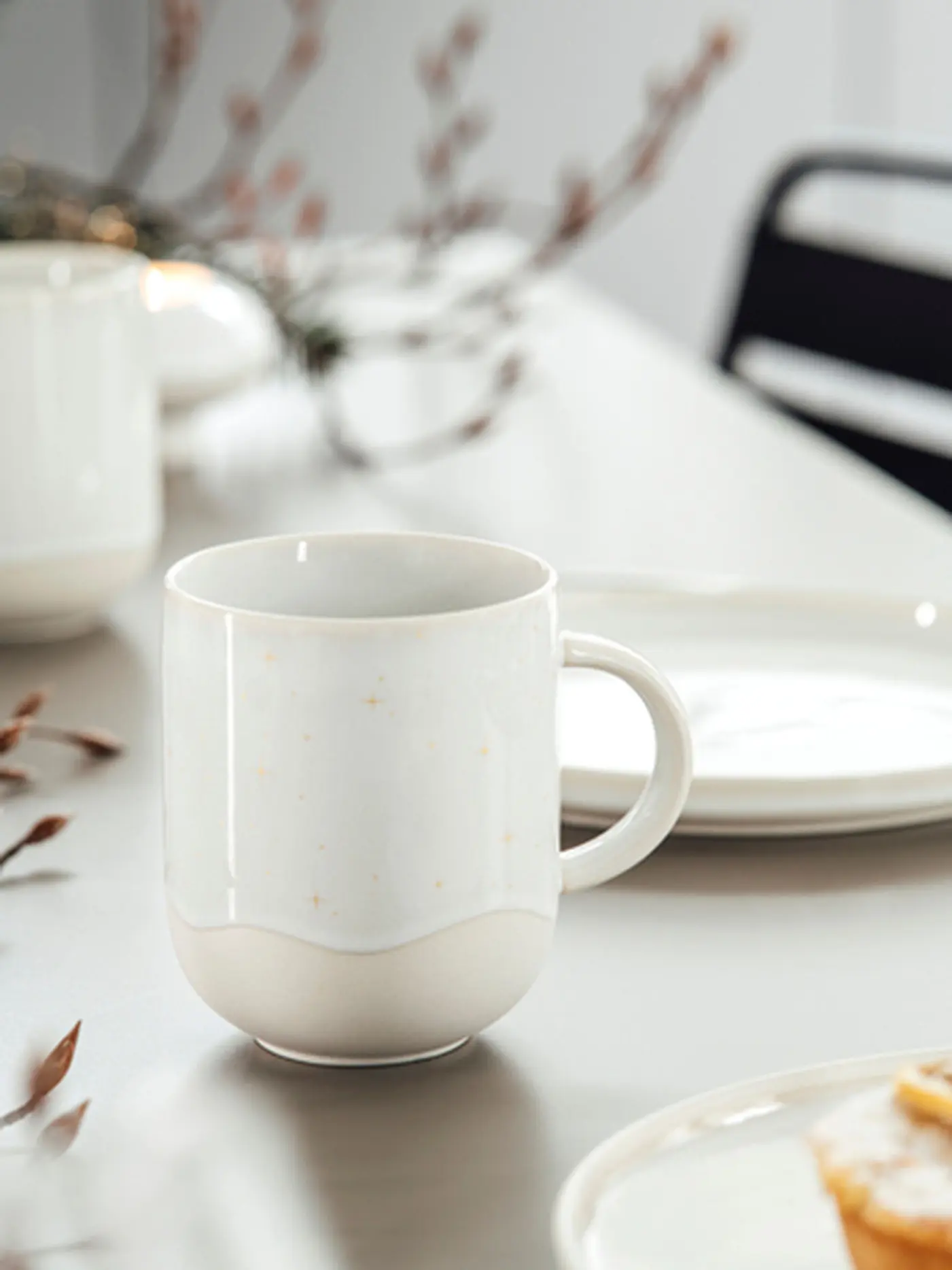 LIKE BY VILLEROY & BOCH | Henkelbecher WINTER GLOW 540ml | weiss