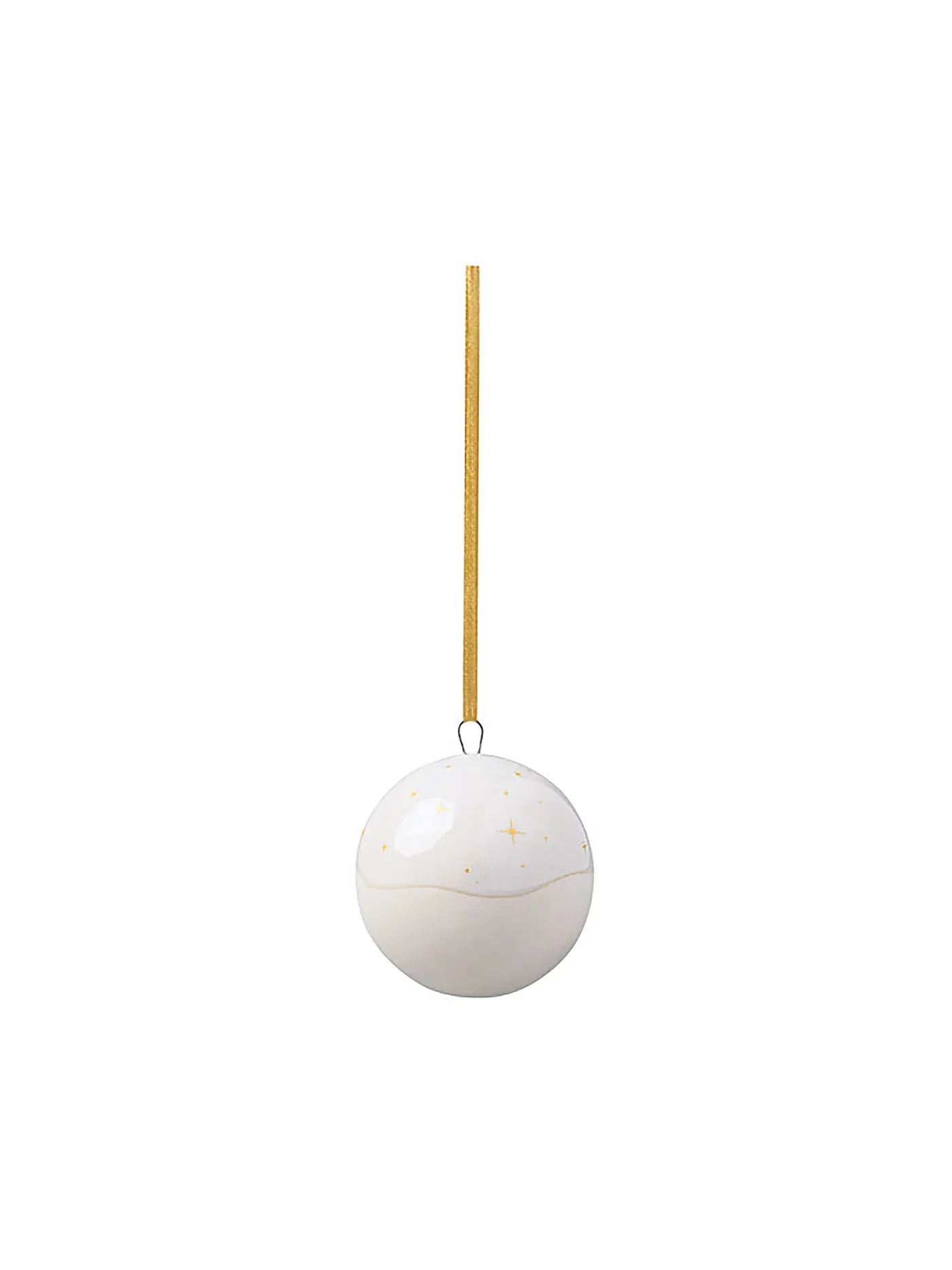 LIKE BY VILLEROY & BOCH | Ornament Kugel WINTER GLOW 6x6x6,5cm | weiss