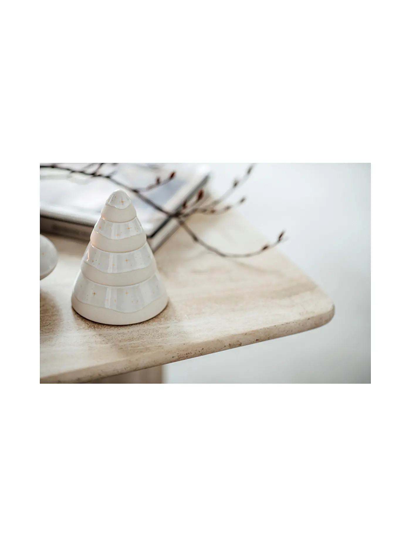 LIKE BY VILLEROY & BOCH | Porzellan Baum WINTER GLOW 11x11x14cm  | weiss