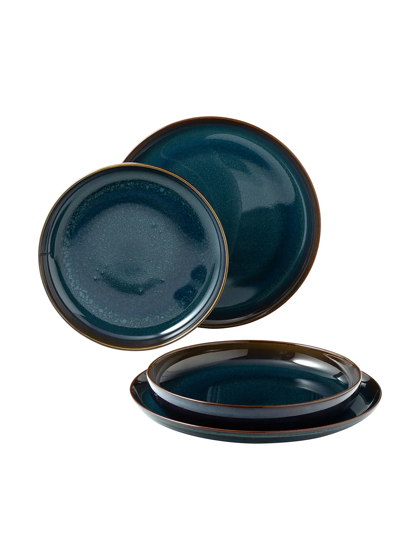 LIKE BY VILLEROY & BOCH | Tafel-Set Crafted Breeze 4-teilig Graublau | dunkelblau