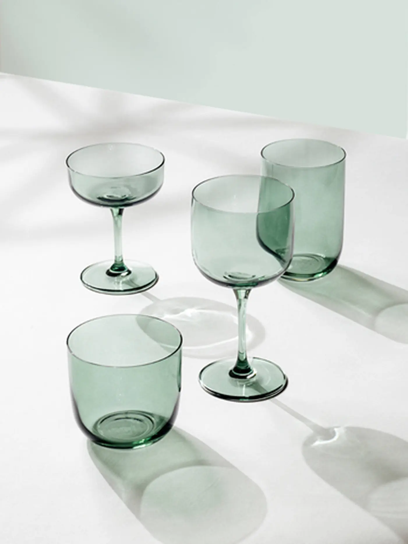 LIKE BY VILLEROY & BOCH | Wasserglas 2er Set LIKE GLASS 280ml Sage | grau