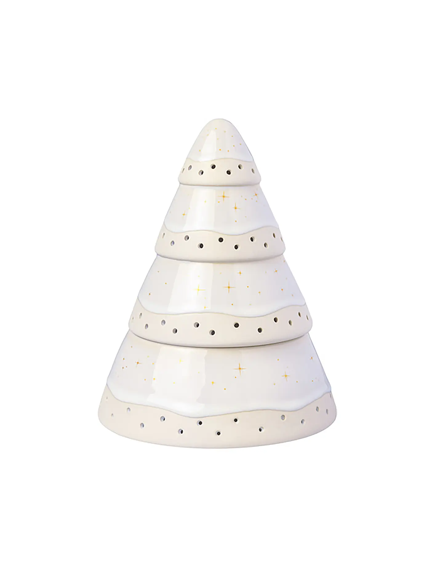 LIKE BY VILLEROY & BOCH | Windlicht Baum WINTER GLOW 14,5x14,5cm | weiss