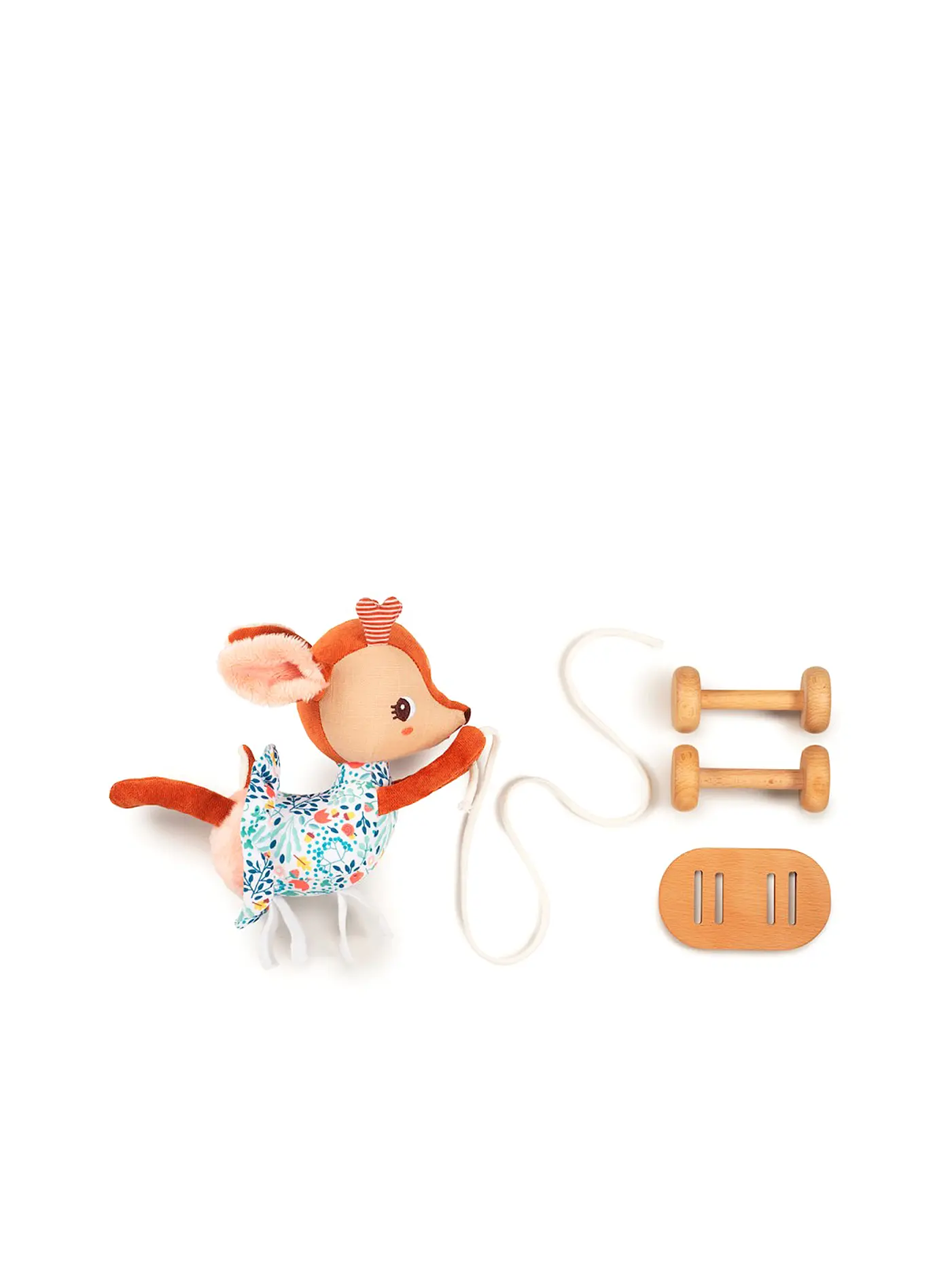 LILLIPUTIENS | Stofftier zum Ziehen Stella | orange