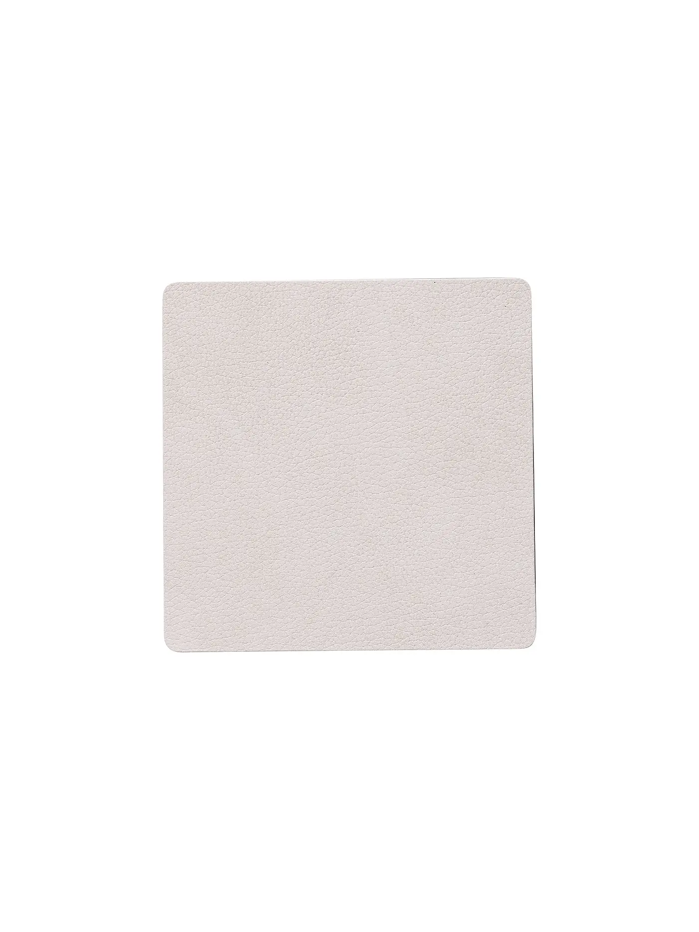 LIND DNA | Leder Untersetzer eckig 10x10cm Oyster White | creme