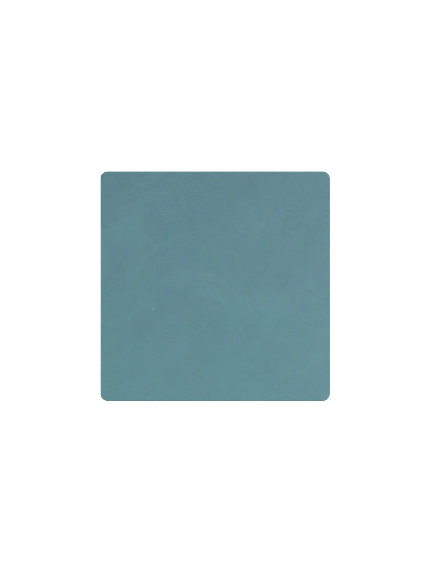 LIND DNA | Leder-Untersetzer eckig 10x10cm Dark Blue | hellblau