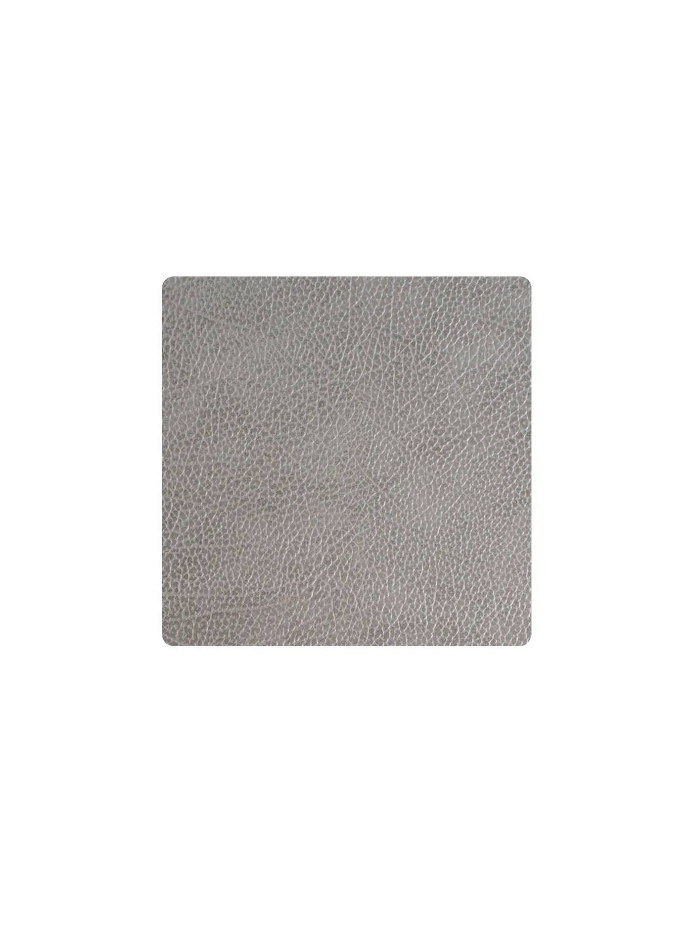 LIND DNA | Leder-Untersetzer eckig Hippo 10x10cm Antracite Grey | grau