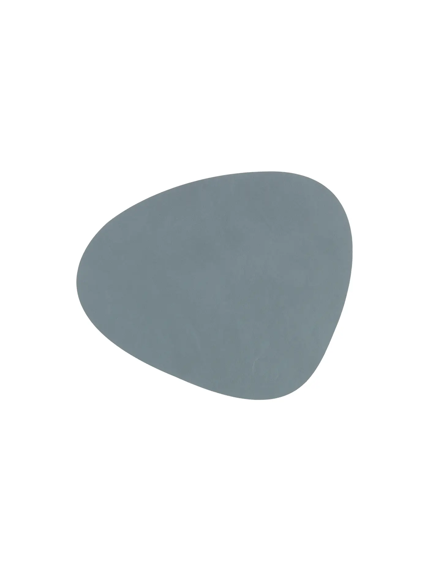 LIND DNA | Leder-Untersetzer oval 11x13cm Dark Blue | hellblau