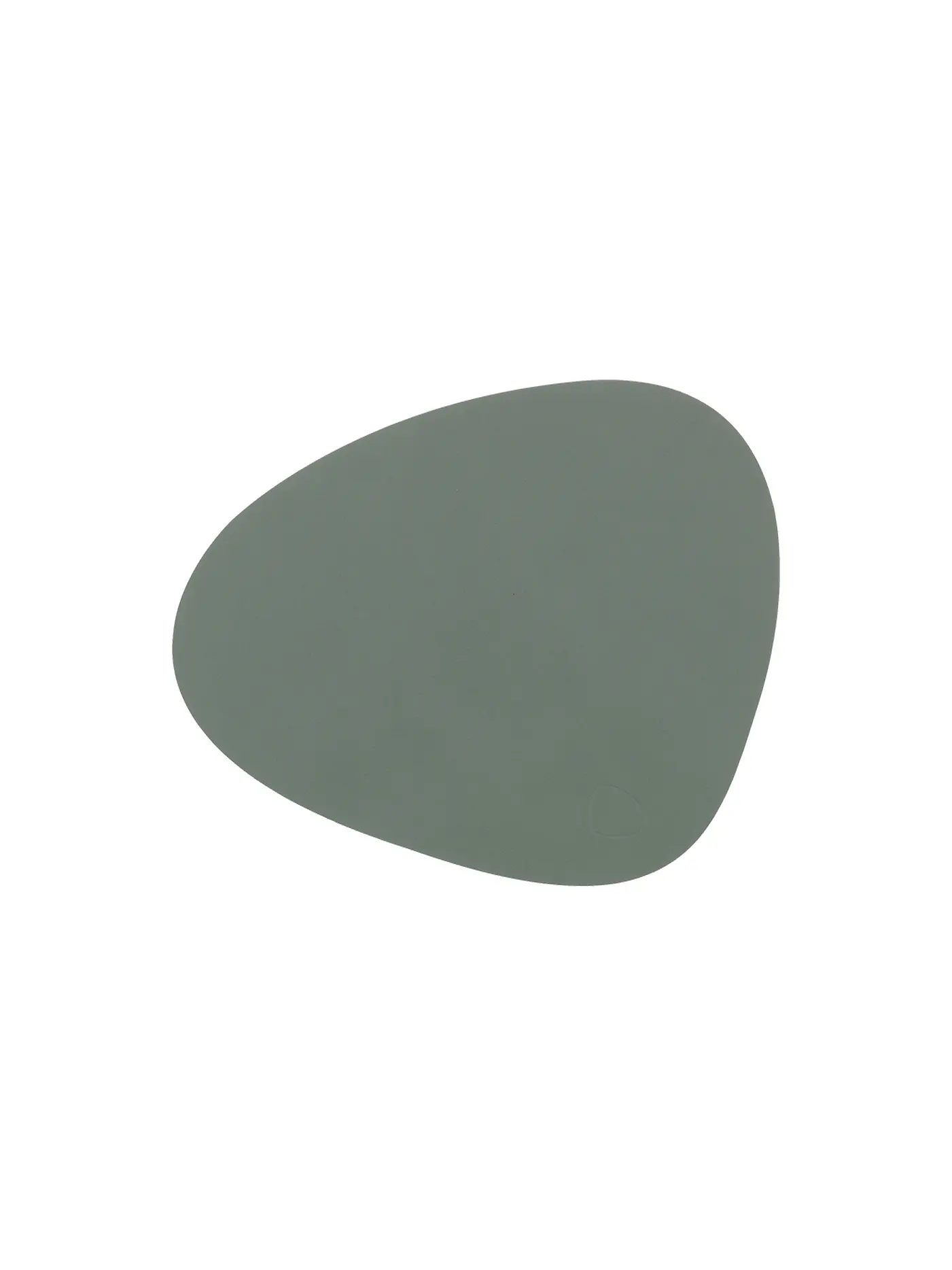 LIND DNA | Leder-Untersetzer oval 11x13cm Pastel Green | hellgrün