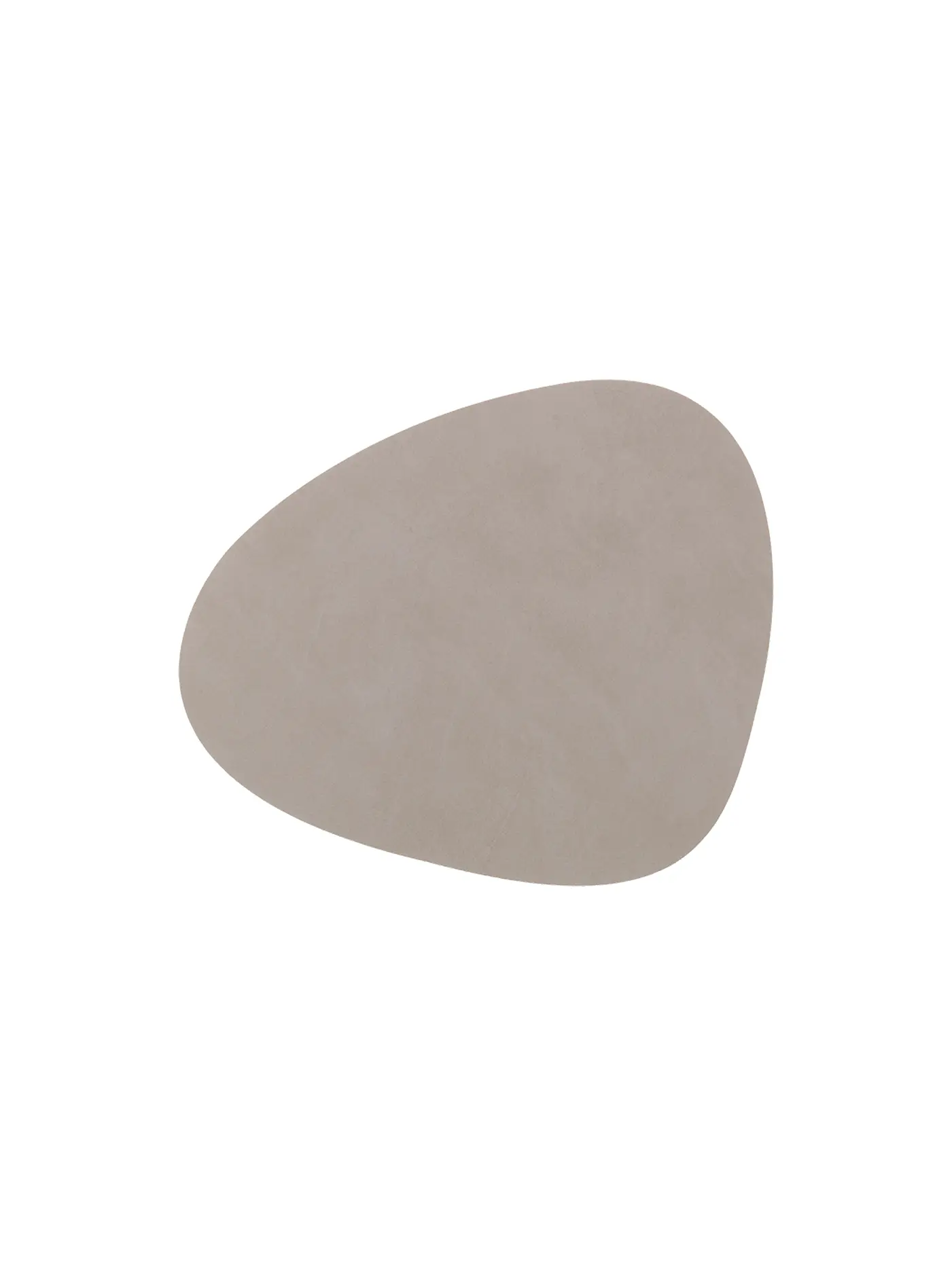 LIND DNA | Leder-Untersetzer oval Nupo 11x13cm Light Grey | hellgrau