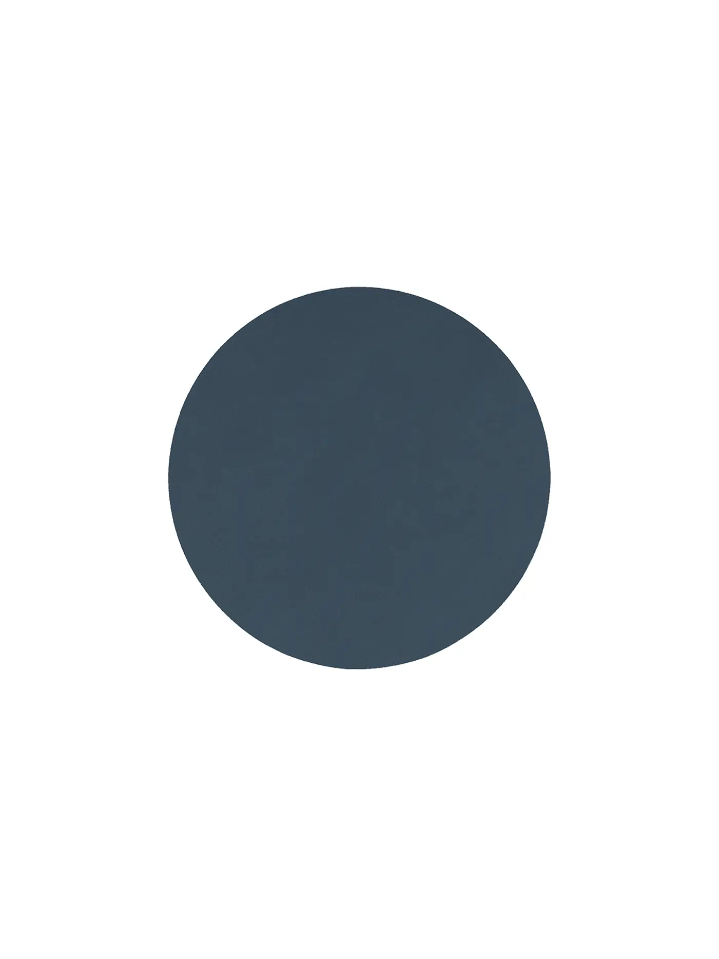LIND DNA | Leder-Untersetzer rund 10cm Dark Blue | dunkelblau