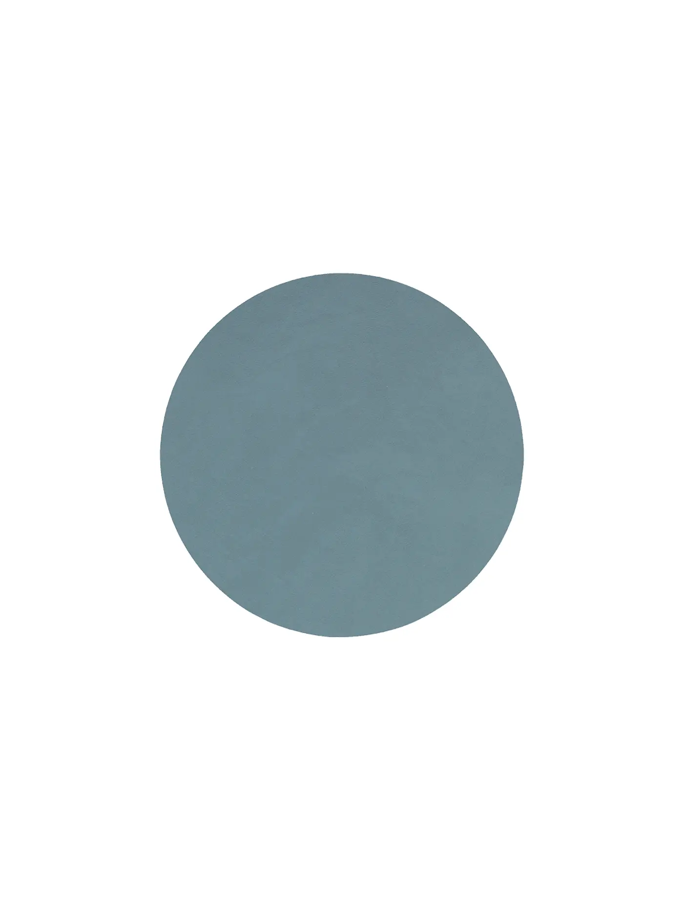 LIND DNA | Leder-Untersetzer rund 10cm Light Blue | hellblau