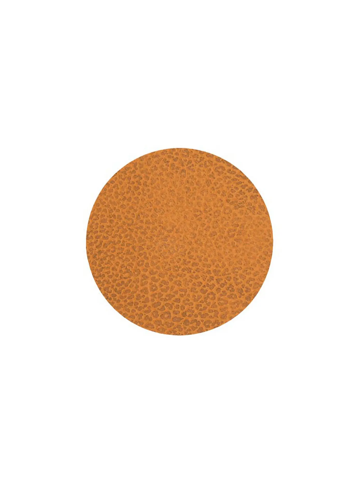 LIND DNA | Leder-Untersetzer rund Hippo 10cm  Curry | orange