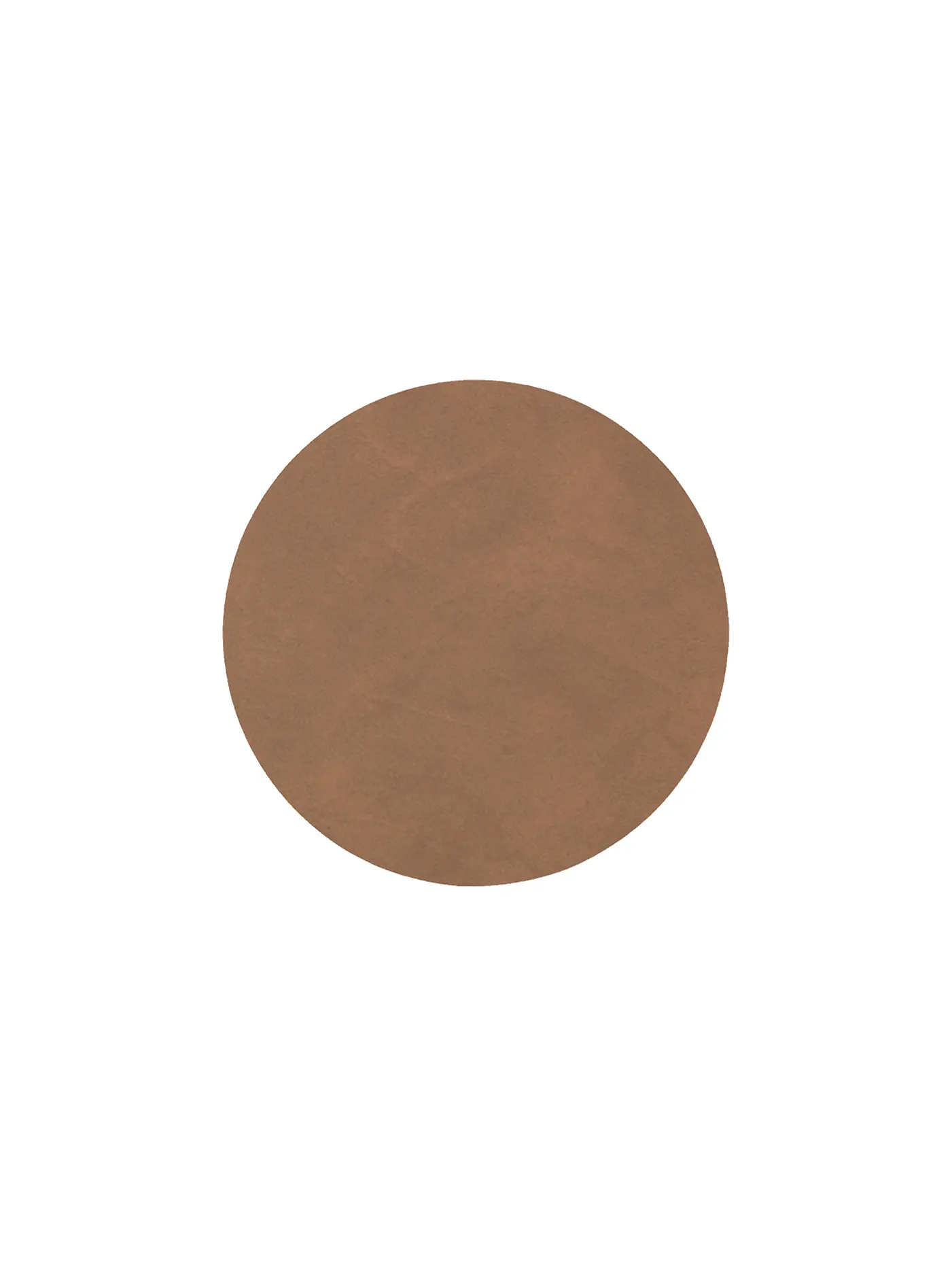 LIND DNA | Leder-Untersetzer rund Nupo 10cm Brown | braun