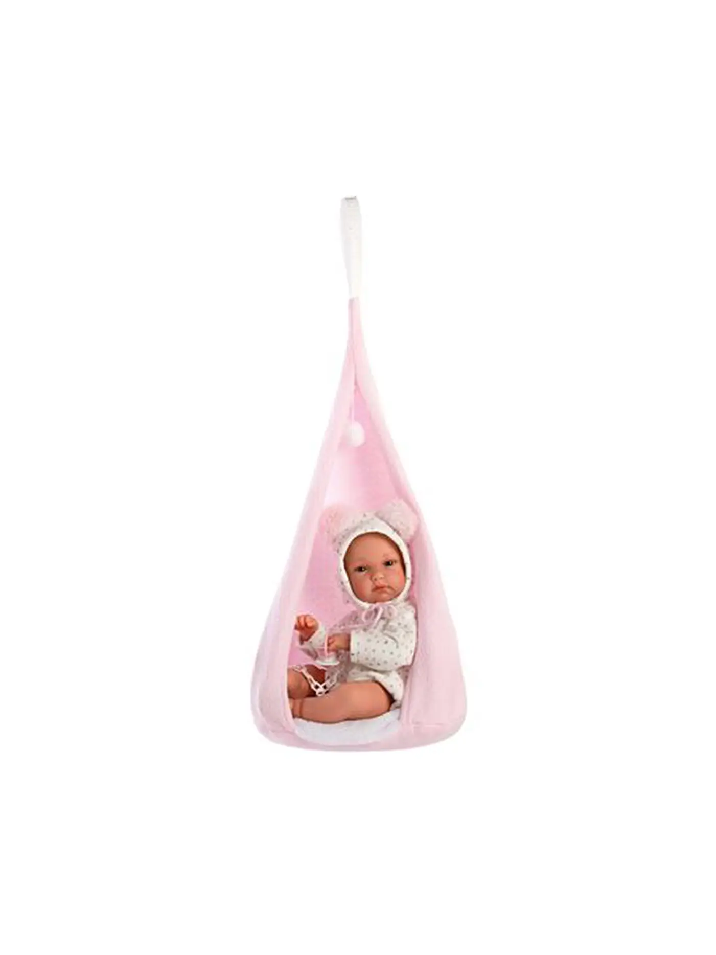 LLORENS | Babypuppe mit Schaukelzelt rosa 35cm | rosa