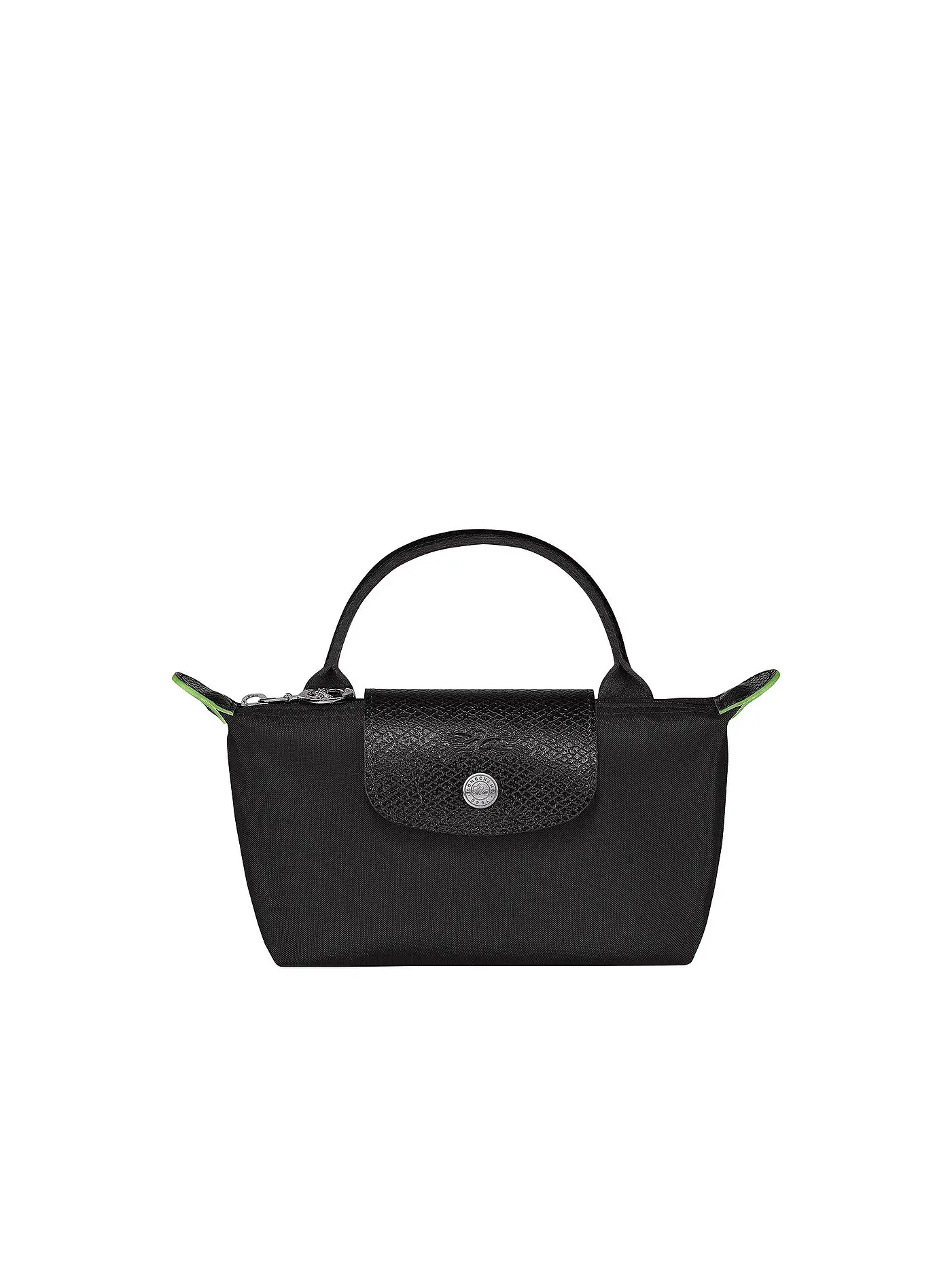 LONGCHAMP | Le Pliage Green Pochette mit Henkel, Black | schwarz