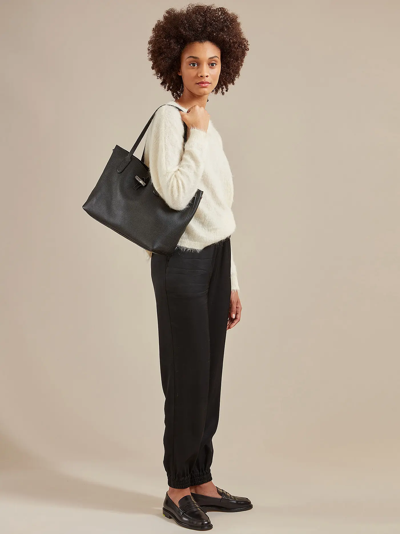 LONGCHAMP | Roseau Essential Shopper, Black | schwarz
