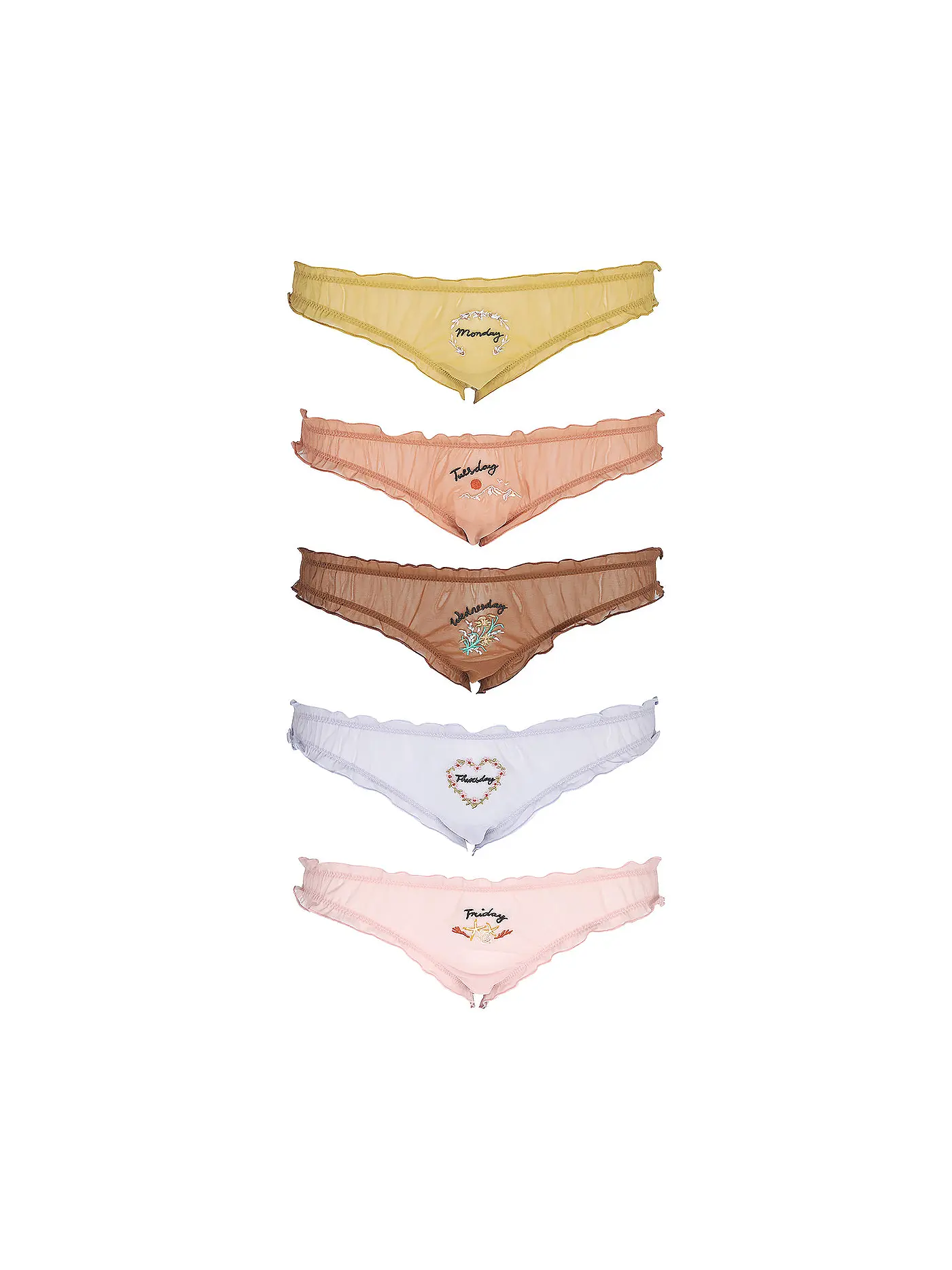 LOVE STORIES | Slip Lola Weekday 5er Pkg  multi colour | bunt