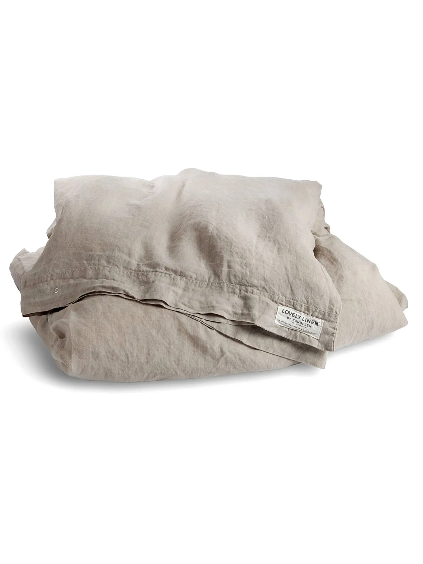 LOVELY LINEN | Leinen-Deckenbezug Misty 135x200cm Meadow | beige