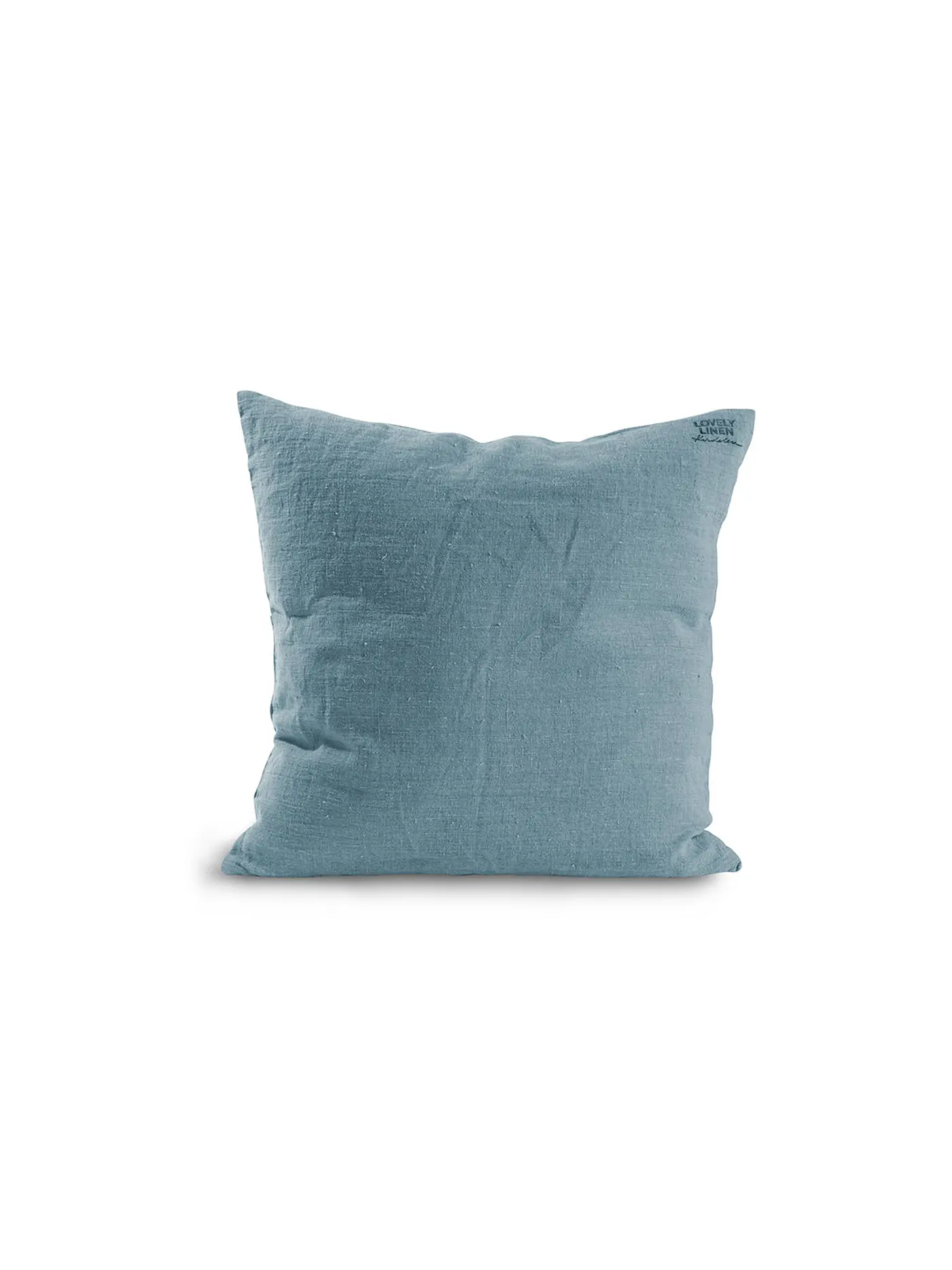 LOVELY LINEN | Leinen-Kissenbezug 47x47cm (Dusty Blue) | blau