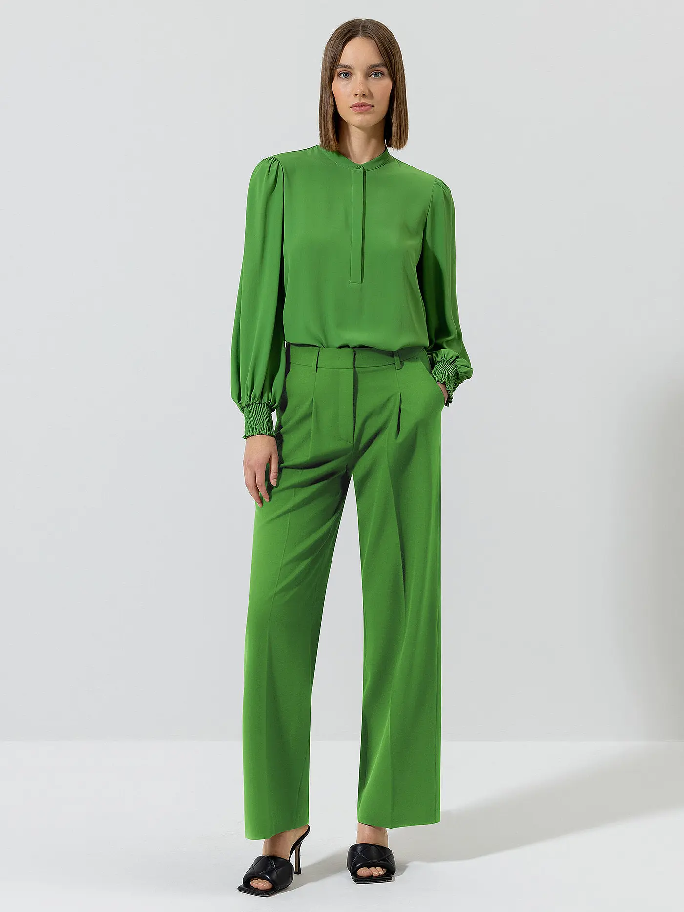 LUISA CERANO | Hose Wide Leg | grün