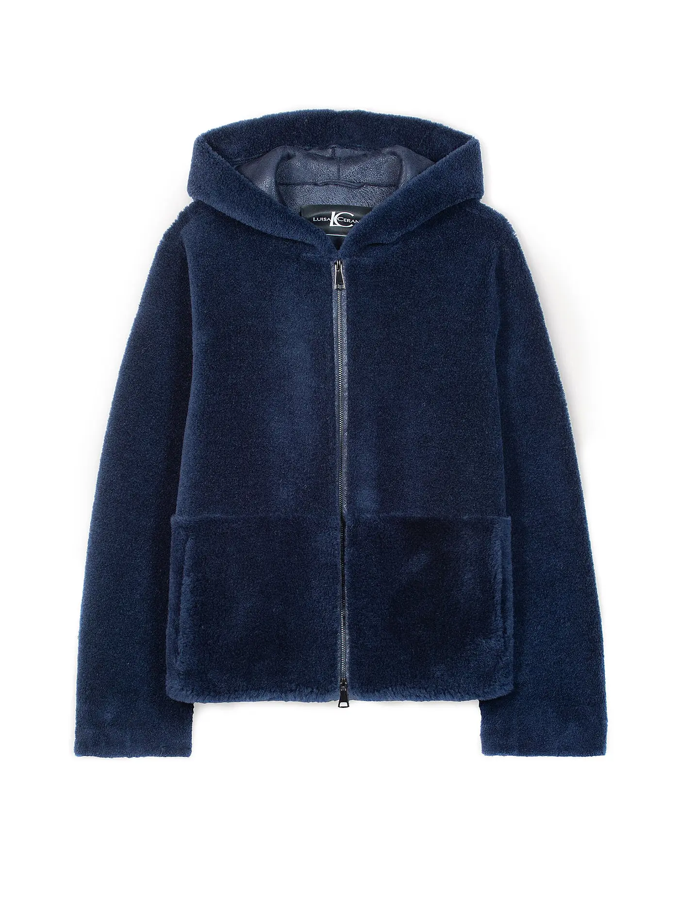 LUISA CERANO | Jacke in Felloptik | dunkelblau
