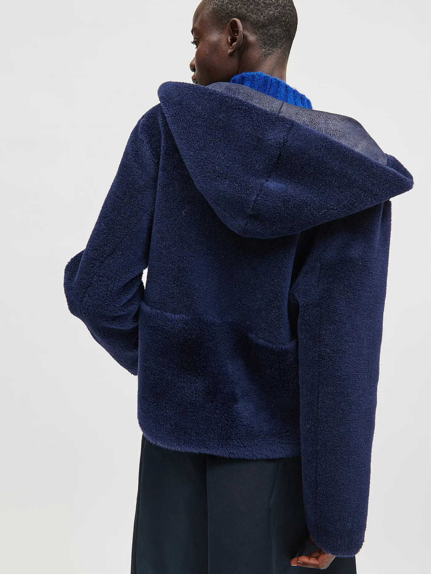 LUISA CERANO | Jacke in Felloptik | dunkelblau