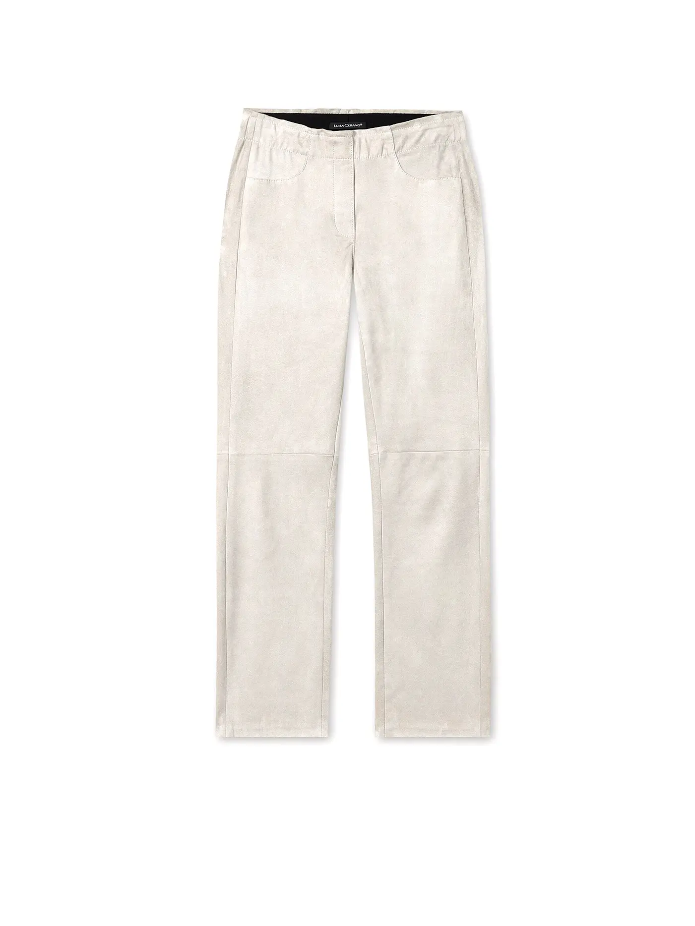 LUISA CERANO | Lederhose Flared Fit | grau