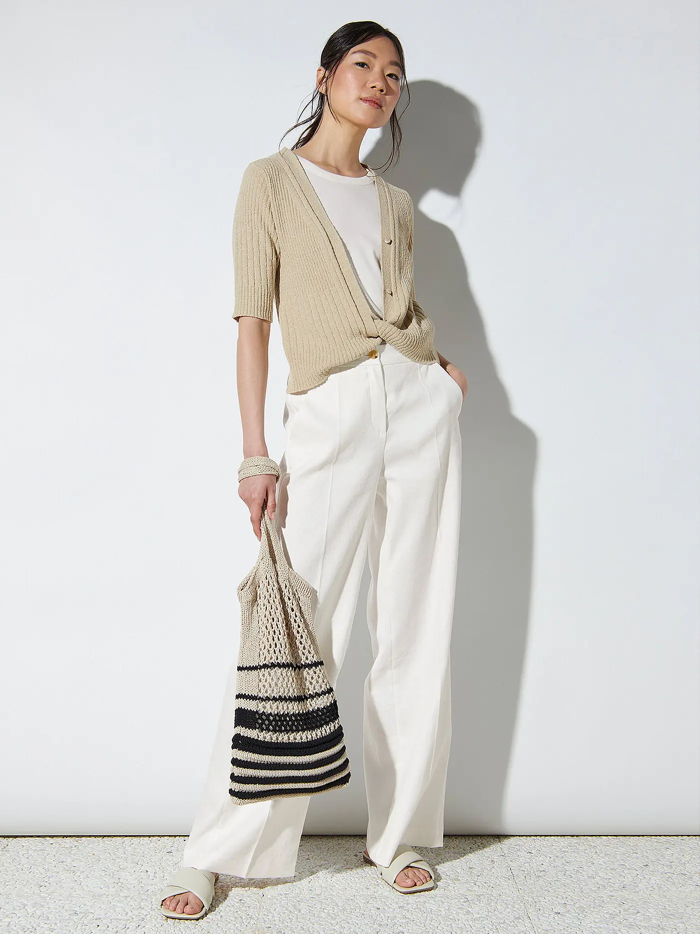 LUISA CERANO | Leinenhose | weiss
