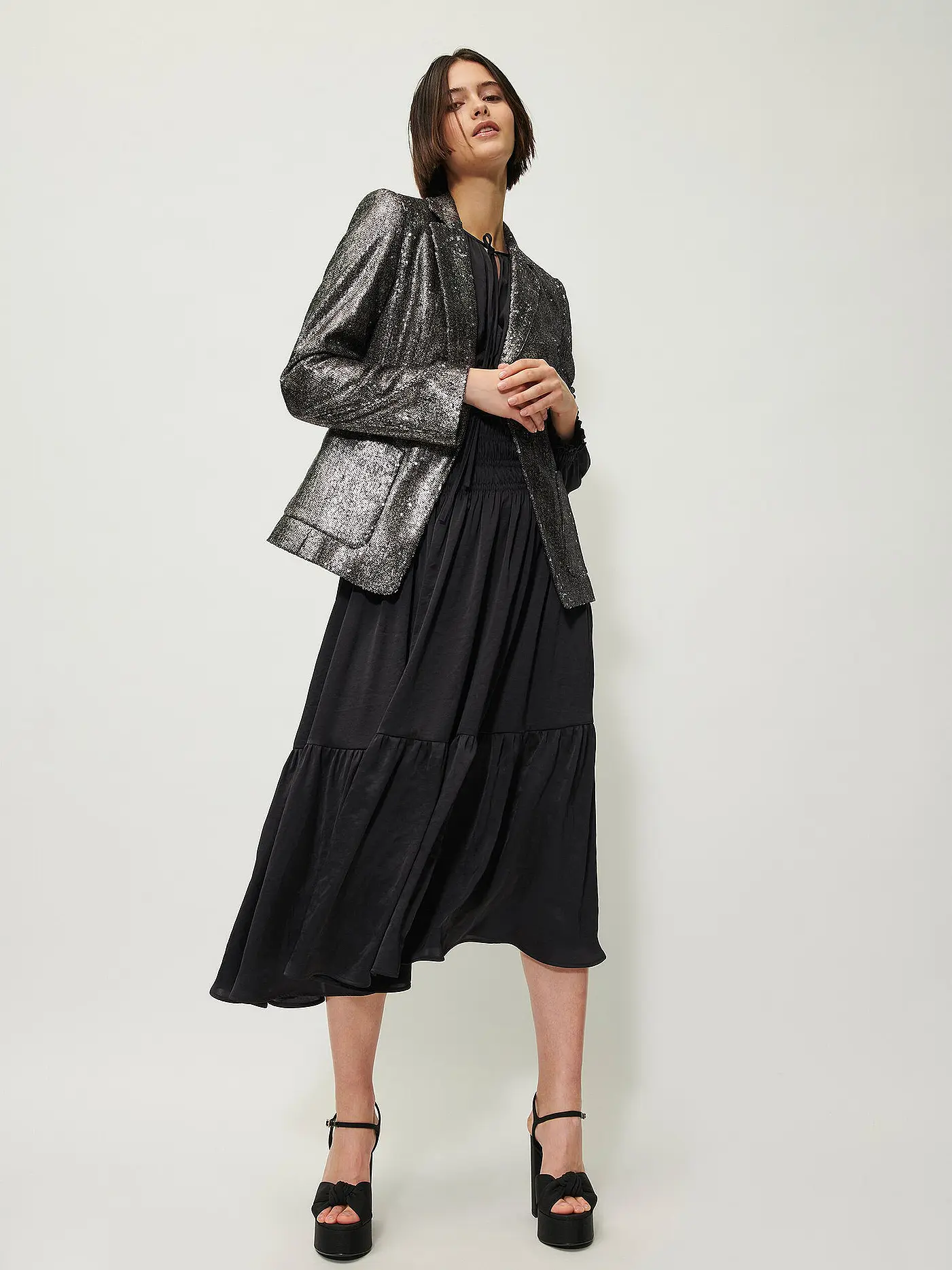 LUISA CERANO | Midikleid  | schwarz