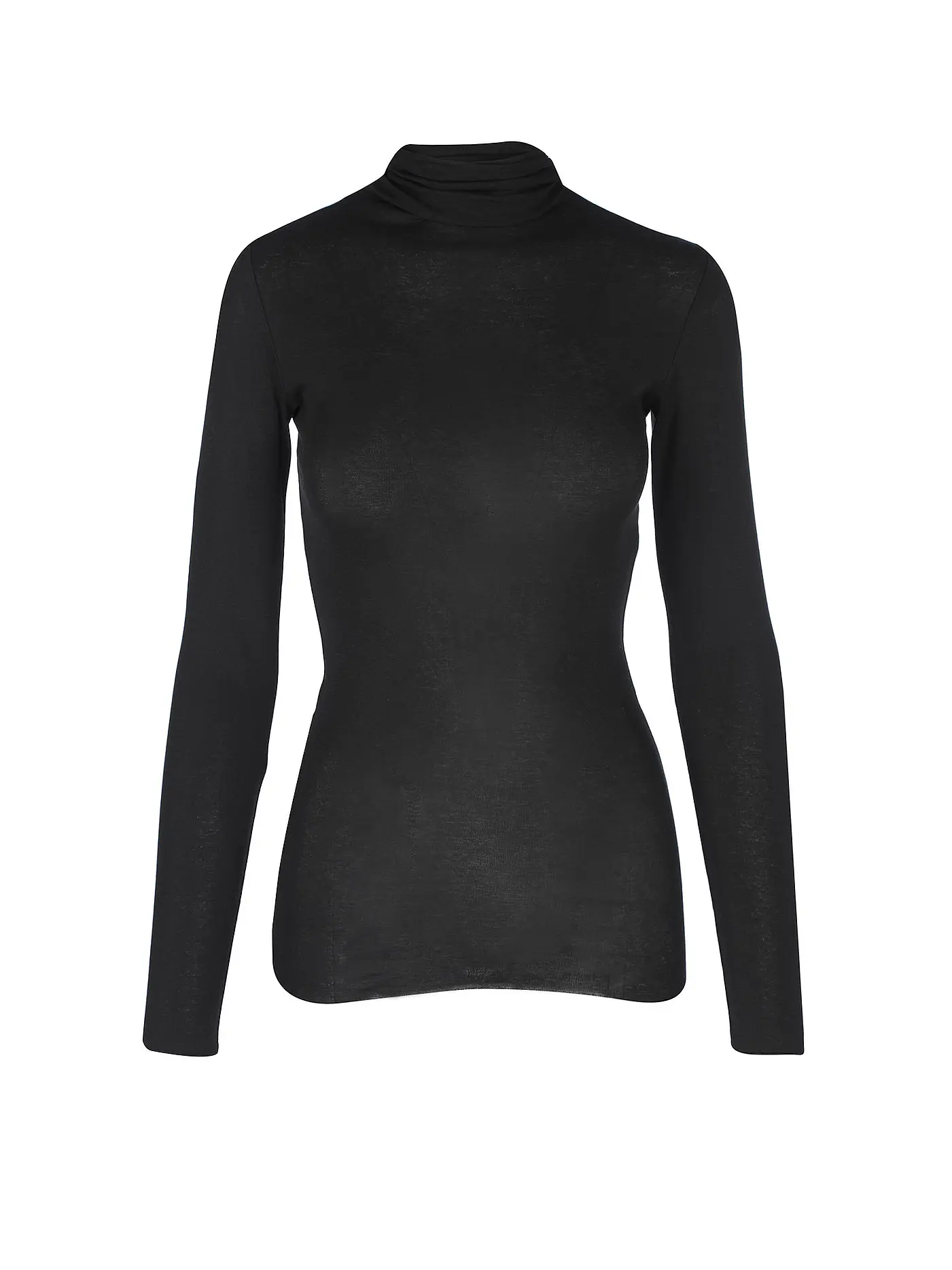 LUISA CERANO | Rollkragen Langarmshirt | schwarz