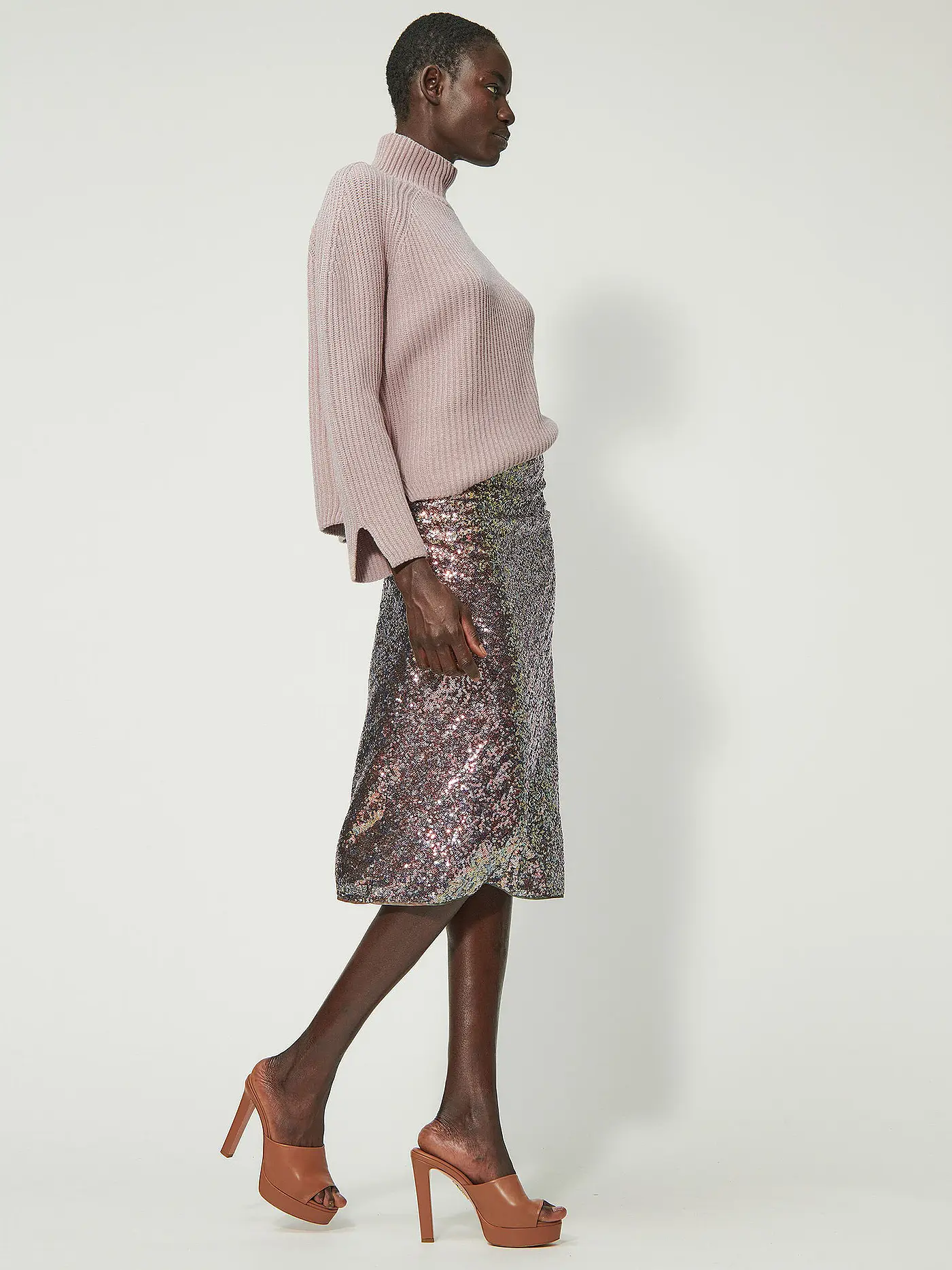 LUISA CERANO | Rollkragenpullover  | rosa