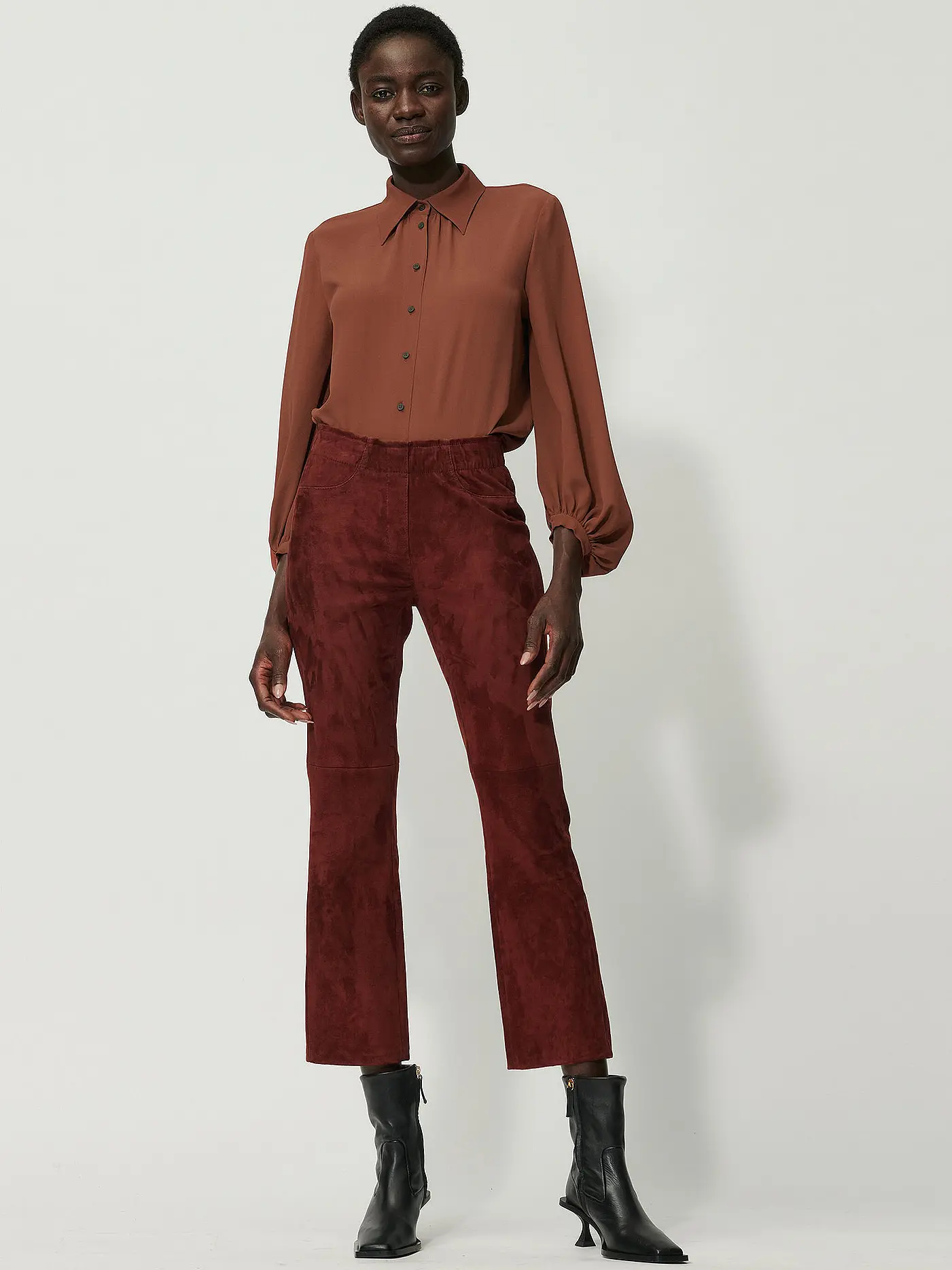 LUISA CERANO | Seidenbluse  | braun