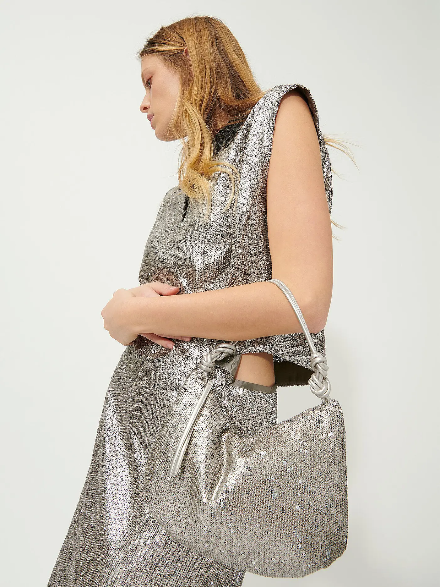 LUISA CERANO | Tasche - Schultertasche | silber