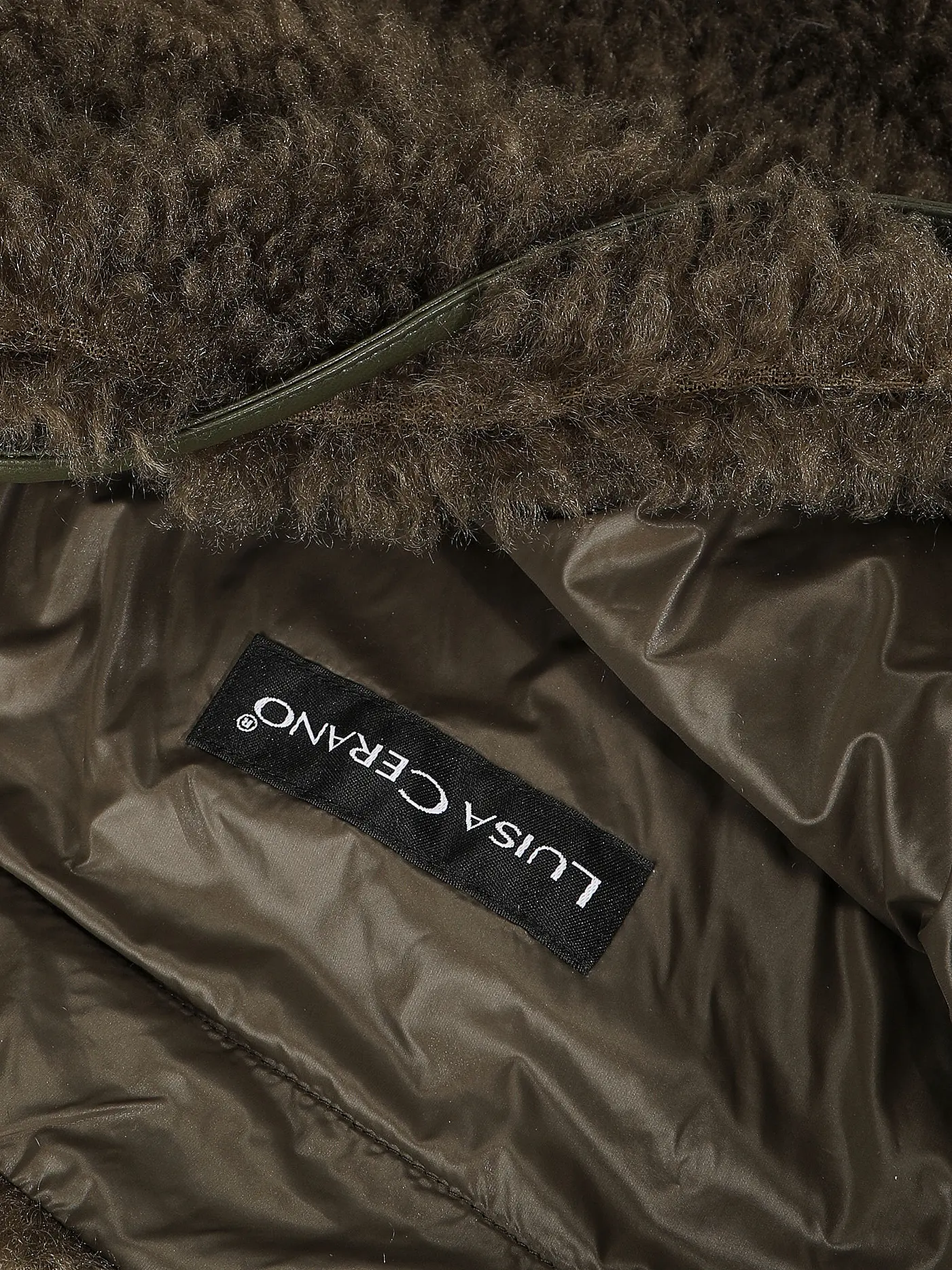 LUISA CERANO | Tasche in Felloptik | olive