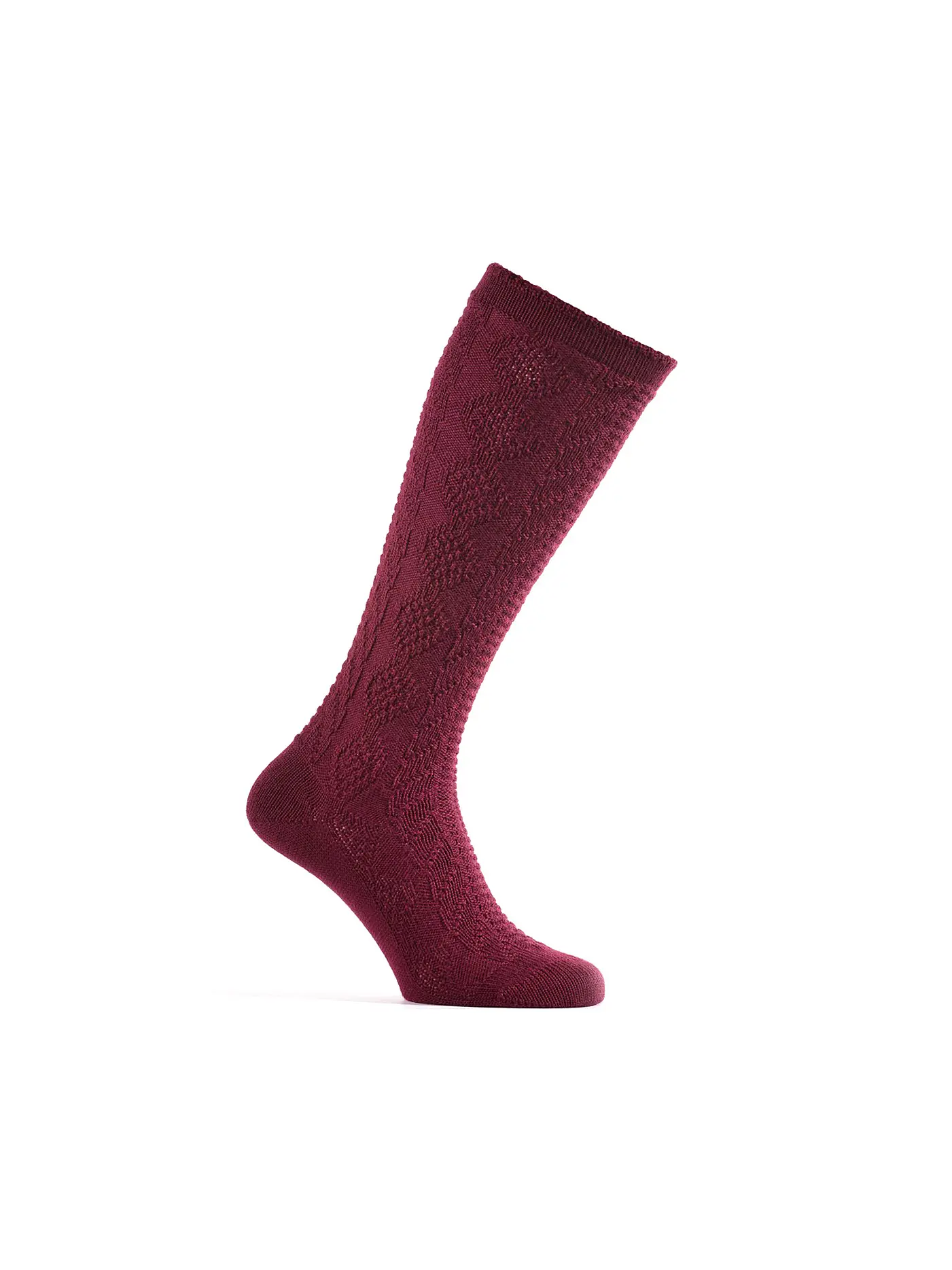 LUISE STEINER | Kniestrümpfe bordo | rot
