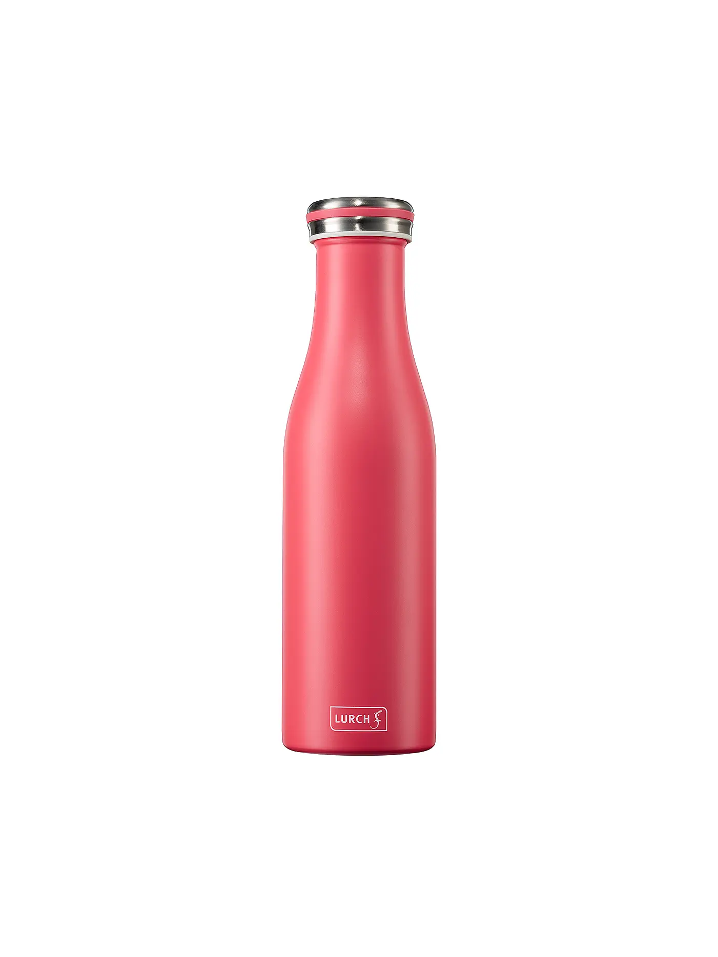 LURCH | Isolierflasche - Thermosflasche Edelstahl 0,5l mattschwarz | pink