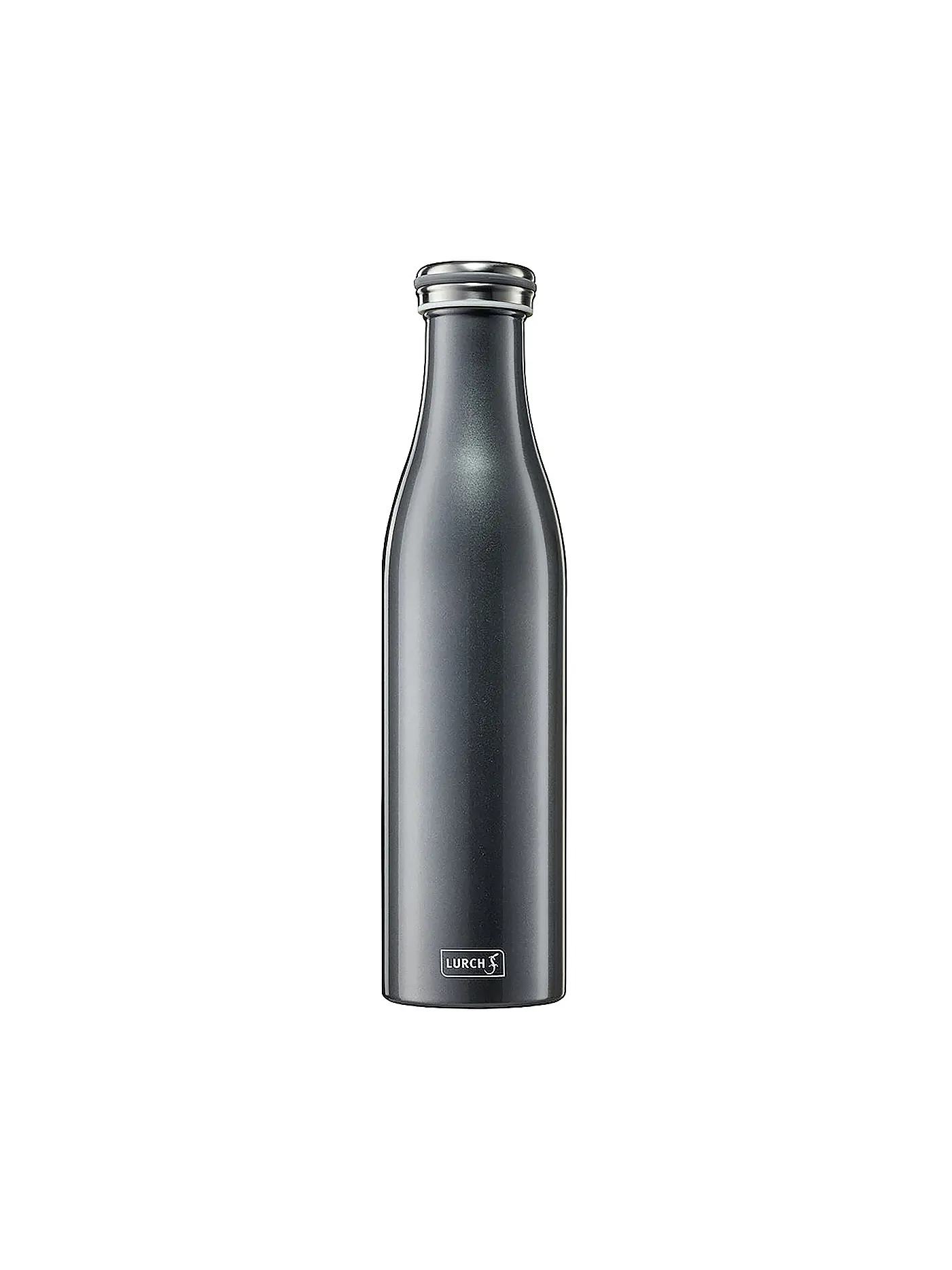 LURCH | Isolierflasche - Thermosflasche Edelstahl 0,75l Anthrazit-Met. | grau