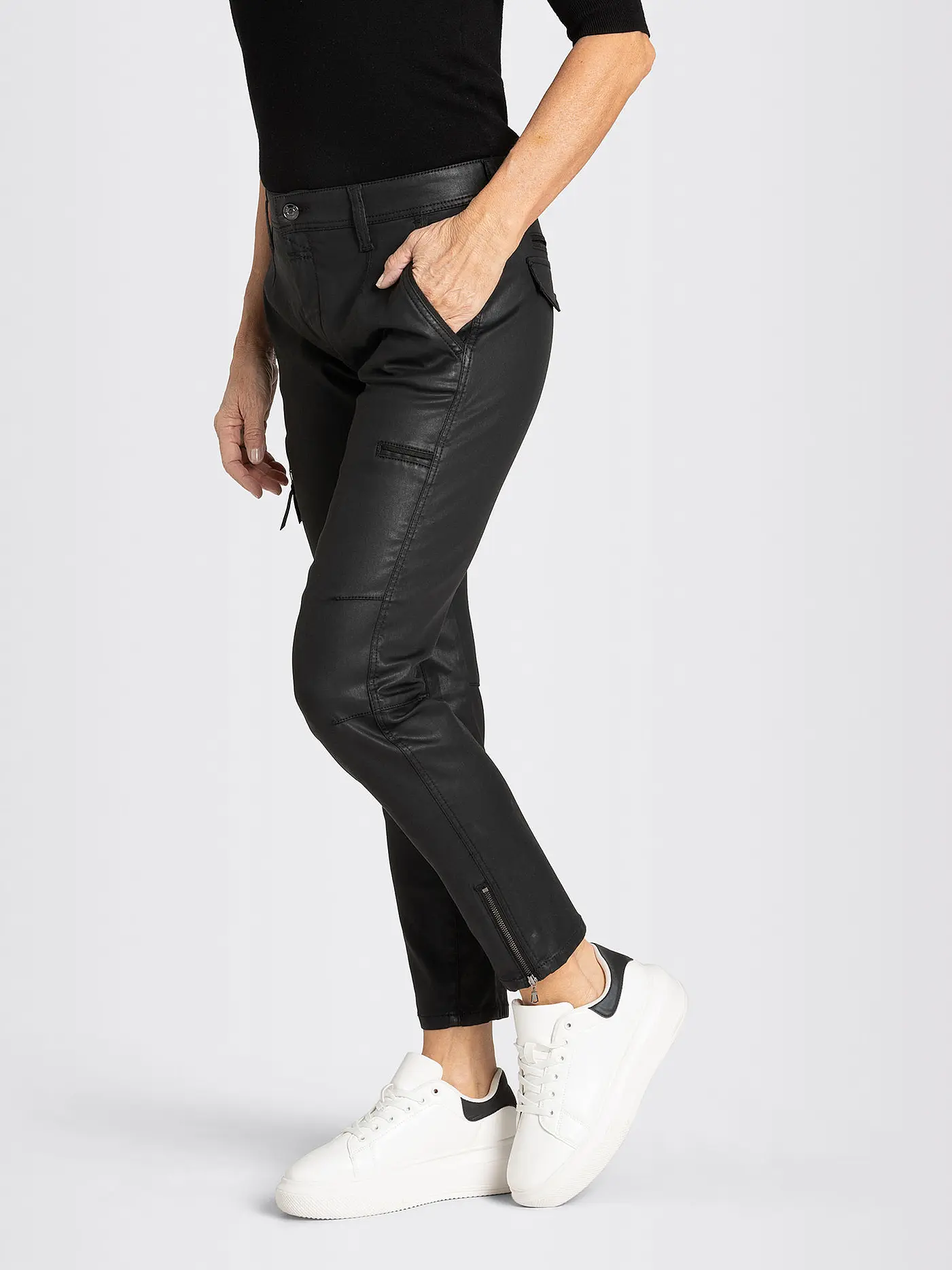 MAC | Hose Five Pocket RICH CARGO COATING | schwarz