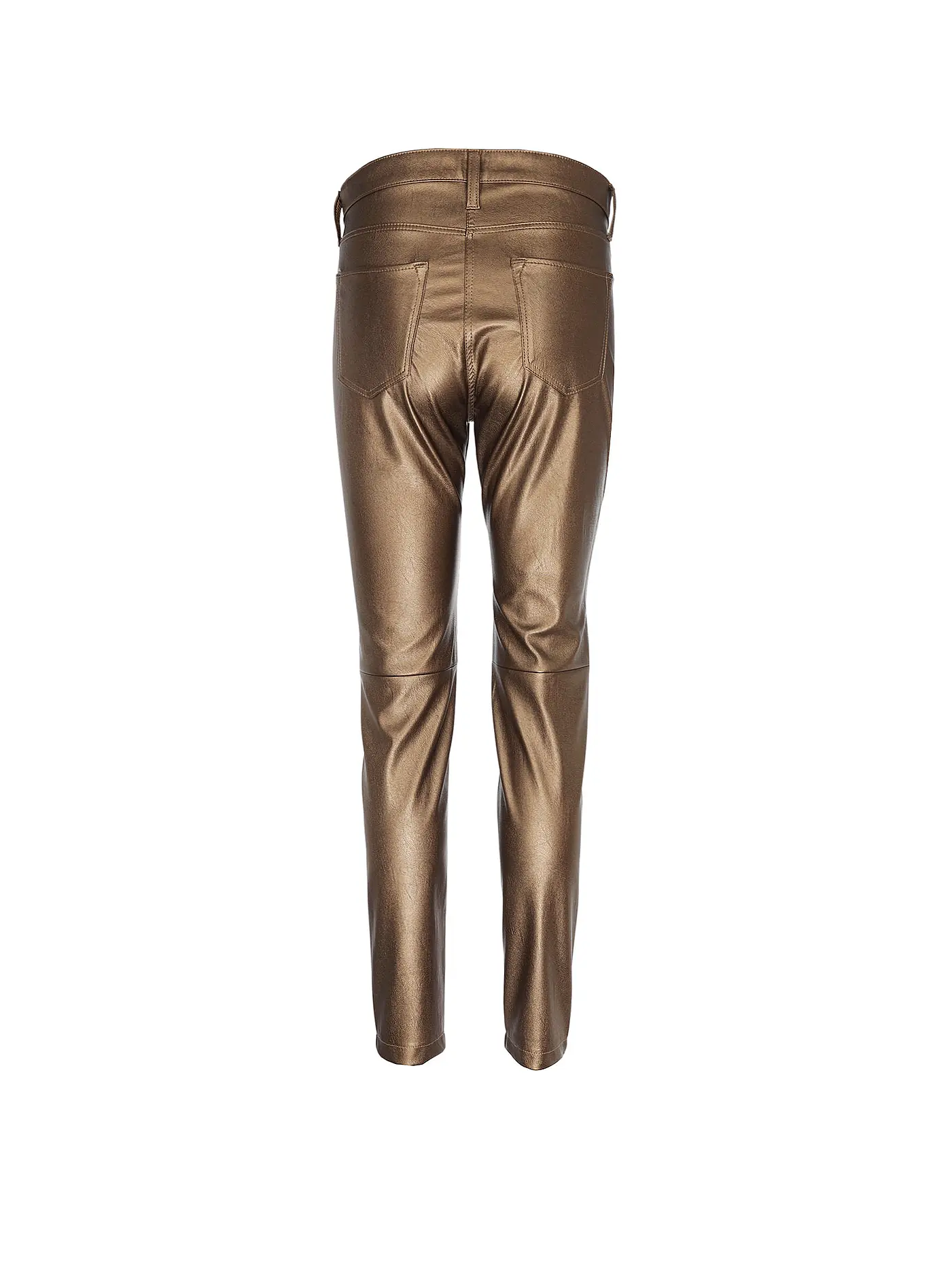 MAC | Hose in Lederoptik Slim Fit | gold