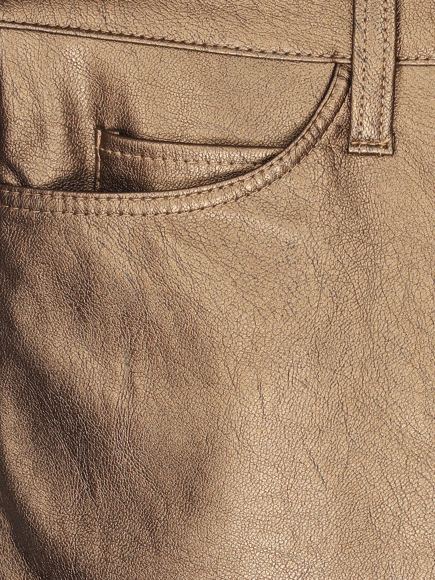 MAC | Hose in Lederoptik Slim Fit | gold
