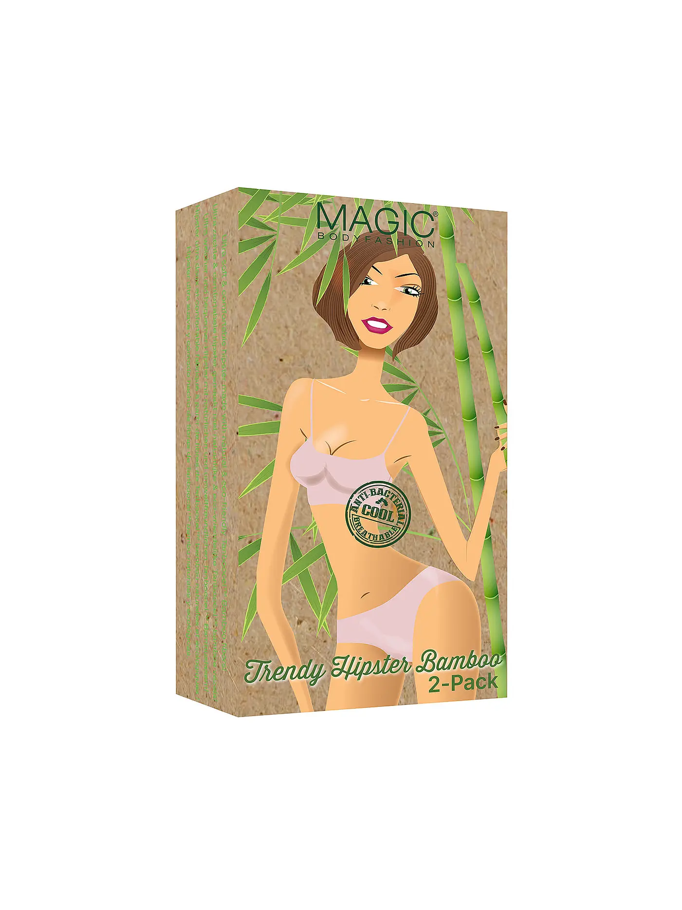 MAGIC BODYFASHION | Hipster Bamboo 2er Pkg | creme